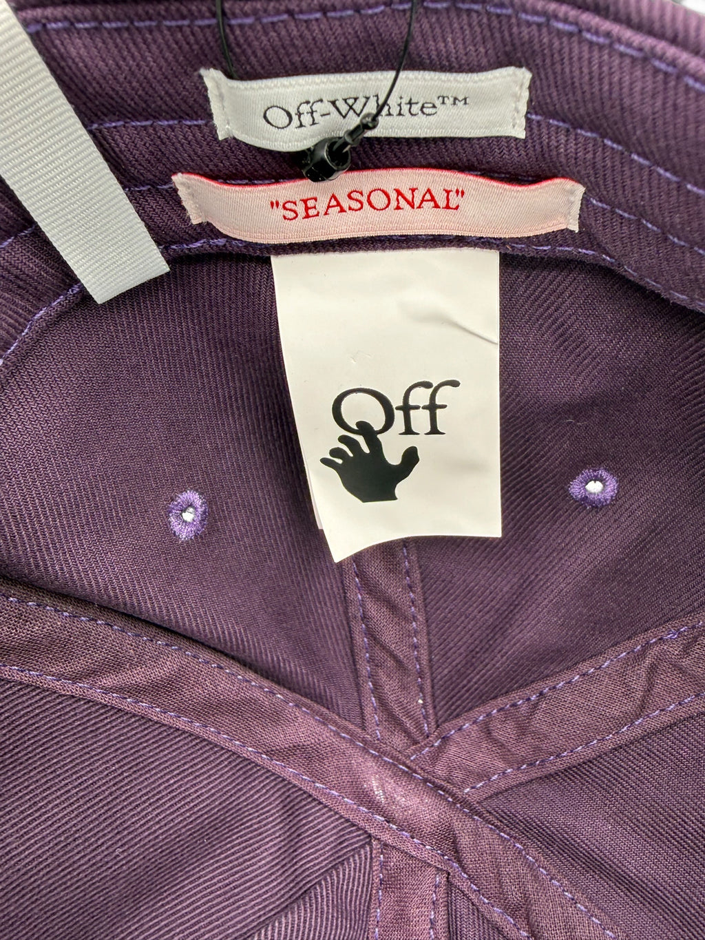 Off-White™ Aubergine Arrow Logo Baseball Cap New with Tags Virgil Abloh