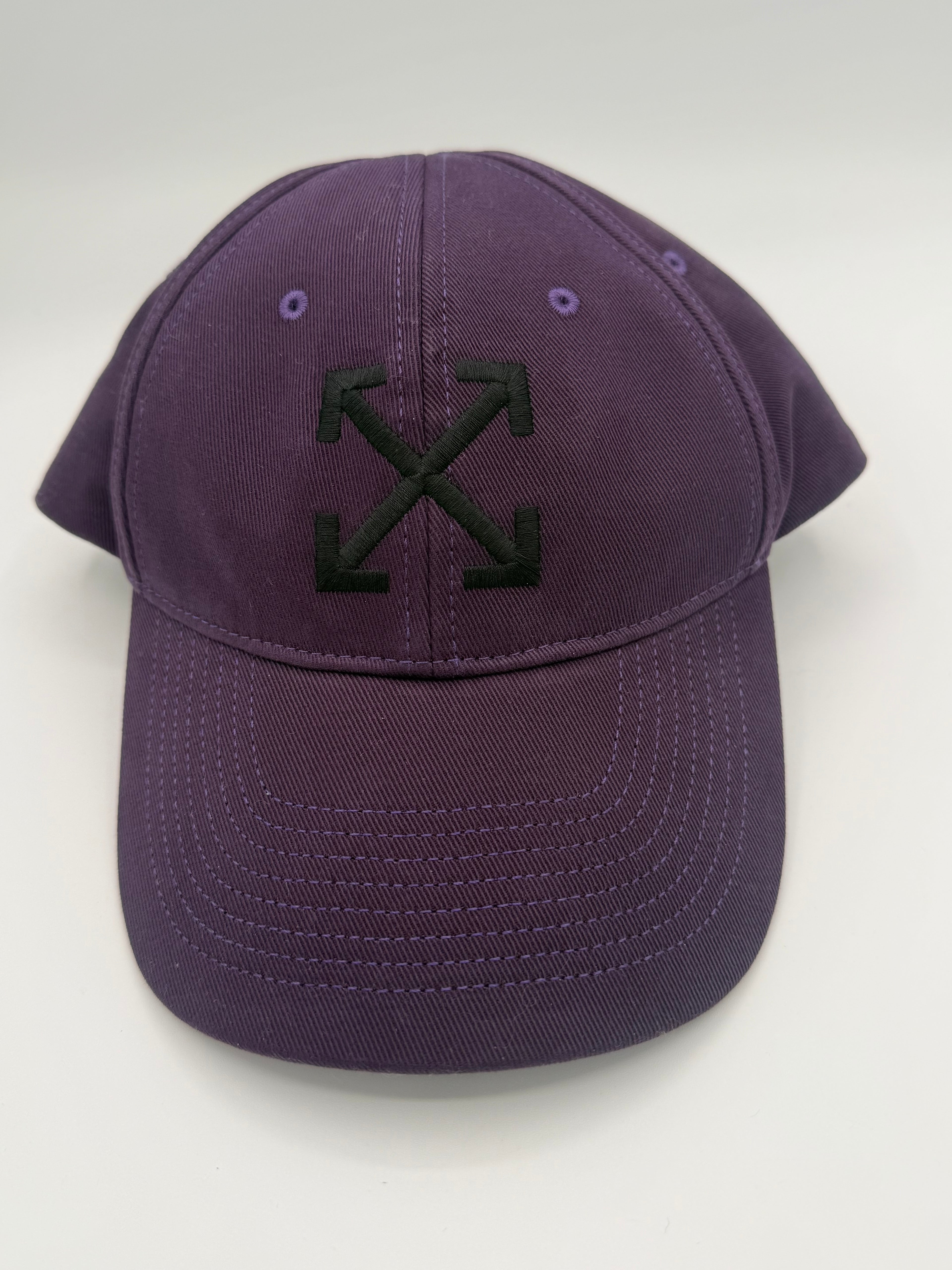 Off-White™ Aubergine Arrow Logo Baseball Cap New with Tags Virgil Abloh