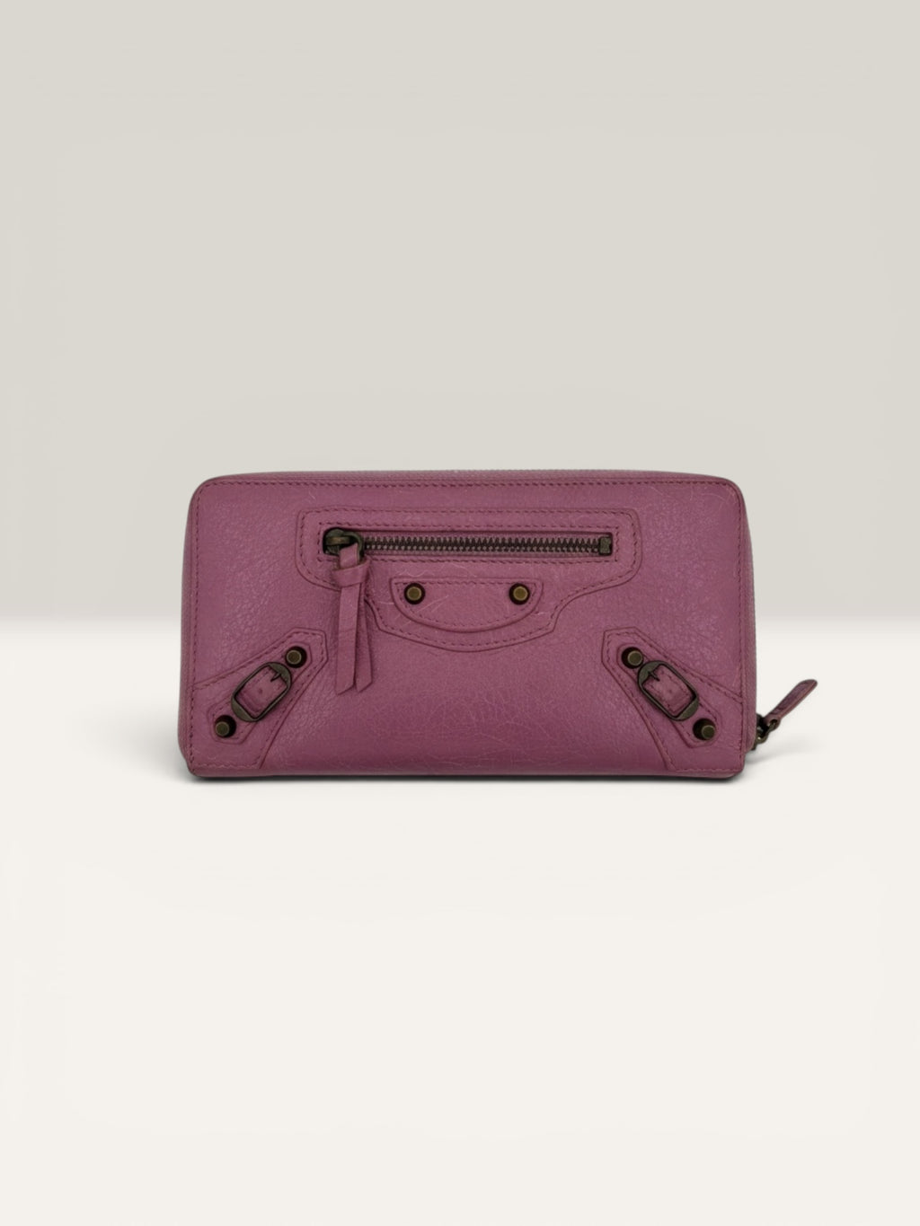 Balenciaga Le City Continental Zip Around Wallet - Hot Pink Lambskin