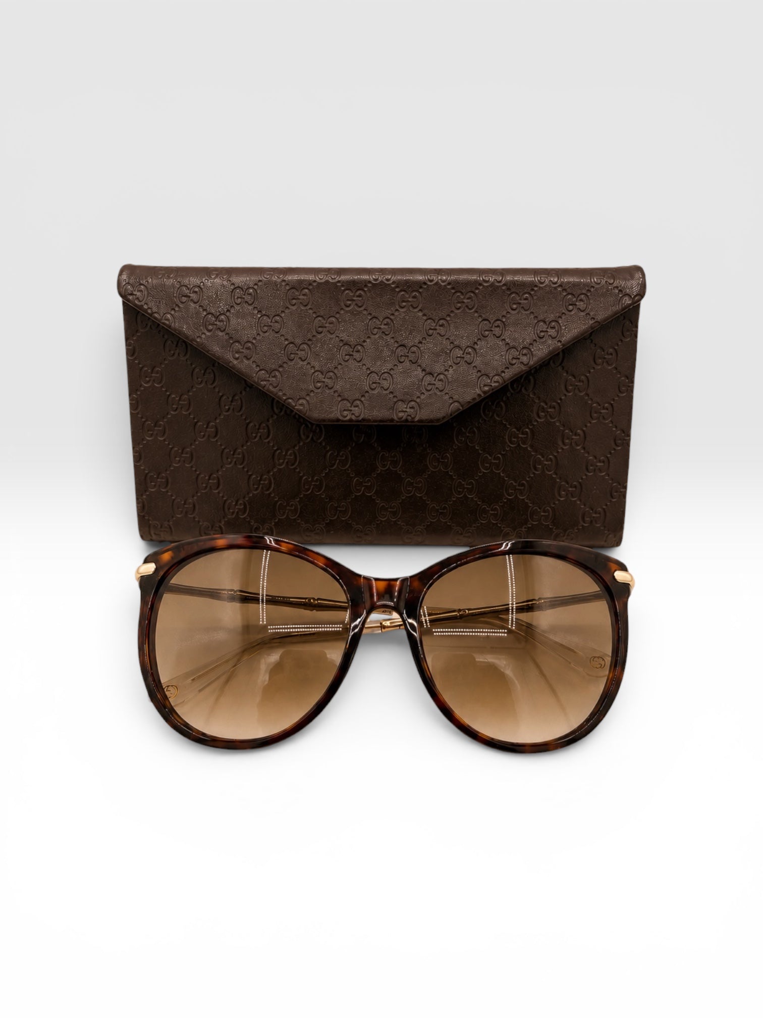 Gucci Bamboo Tortoiseshell Shell Sunglasses