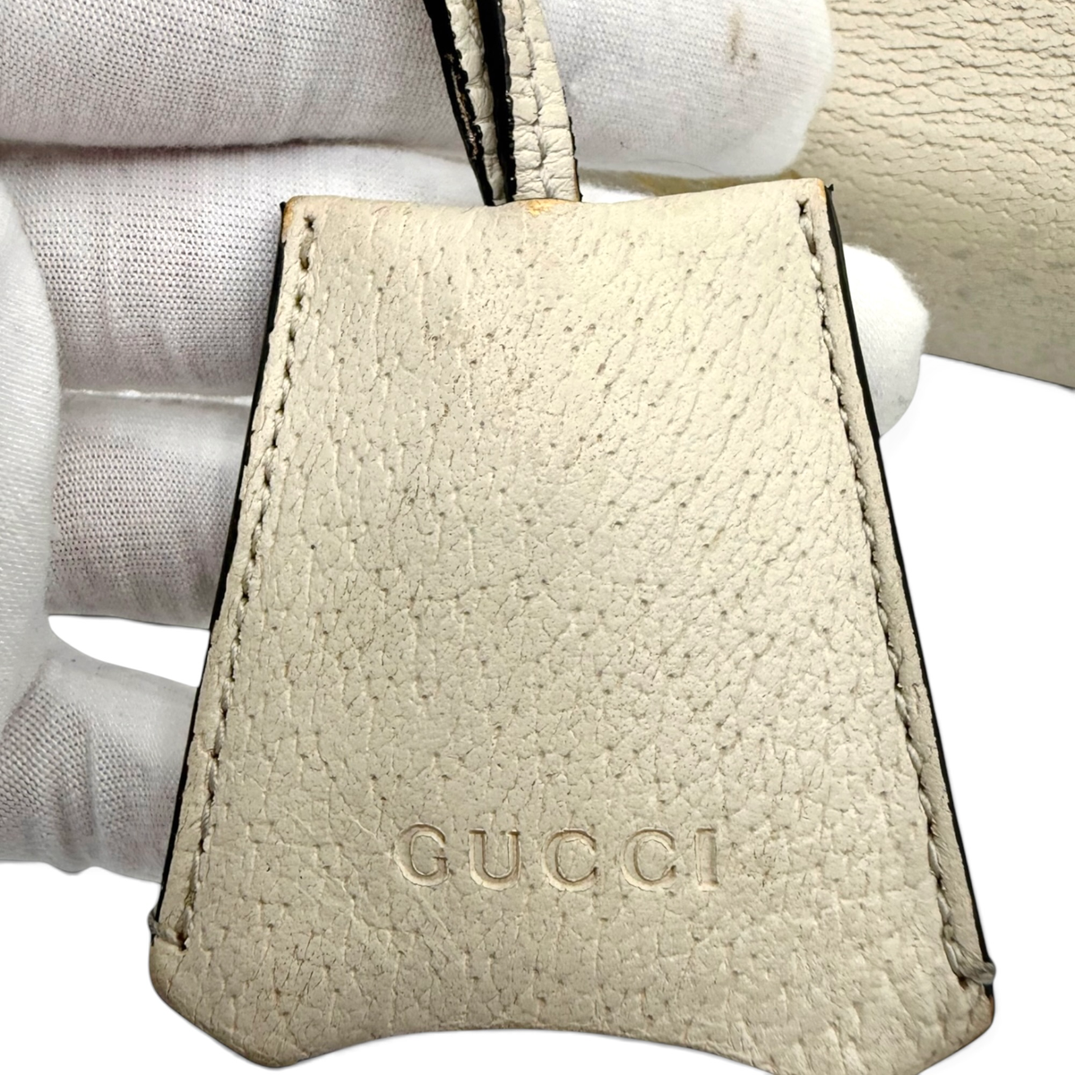Gucci Bee Star Padlock Leather Chain Shoulder Bag Ivory Gold