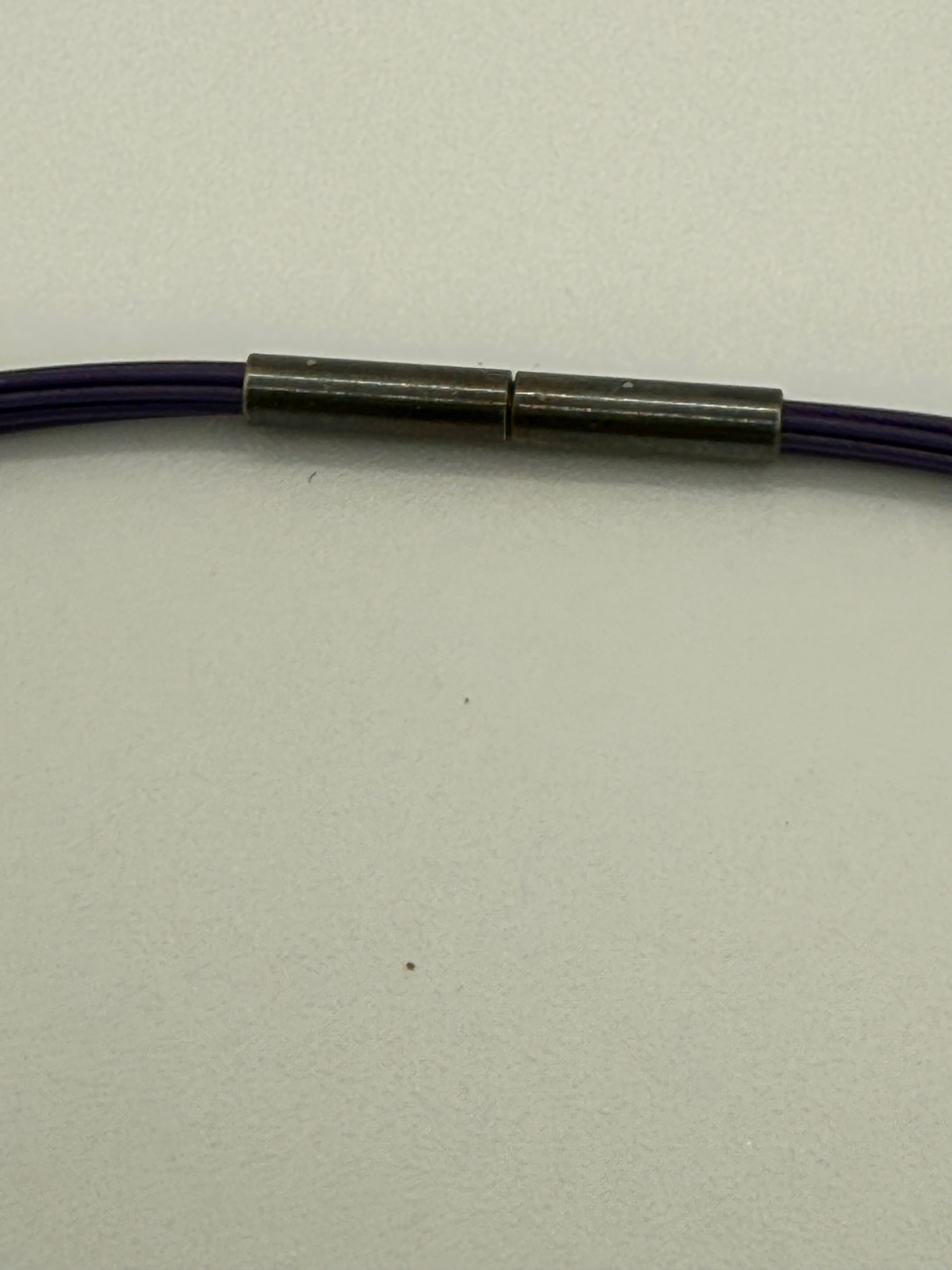Hermès Bijouterie Fantaisie White/Purple Fish Necklace on Cords