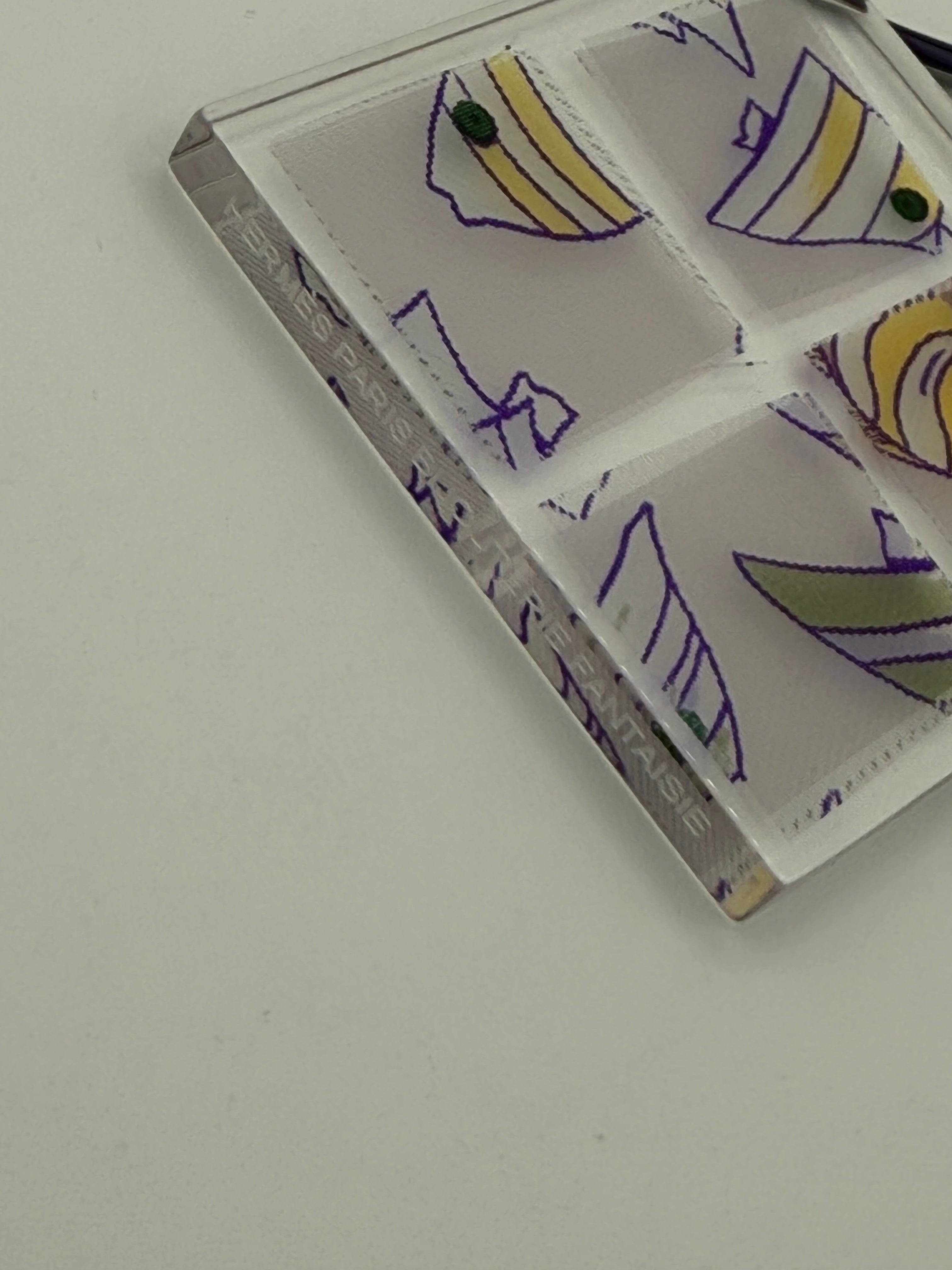Hermès Bijouterie Fantaisie White/Purple Fish Necklace on Cords