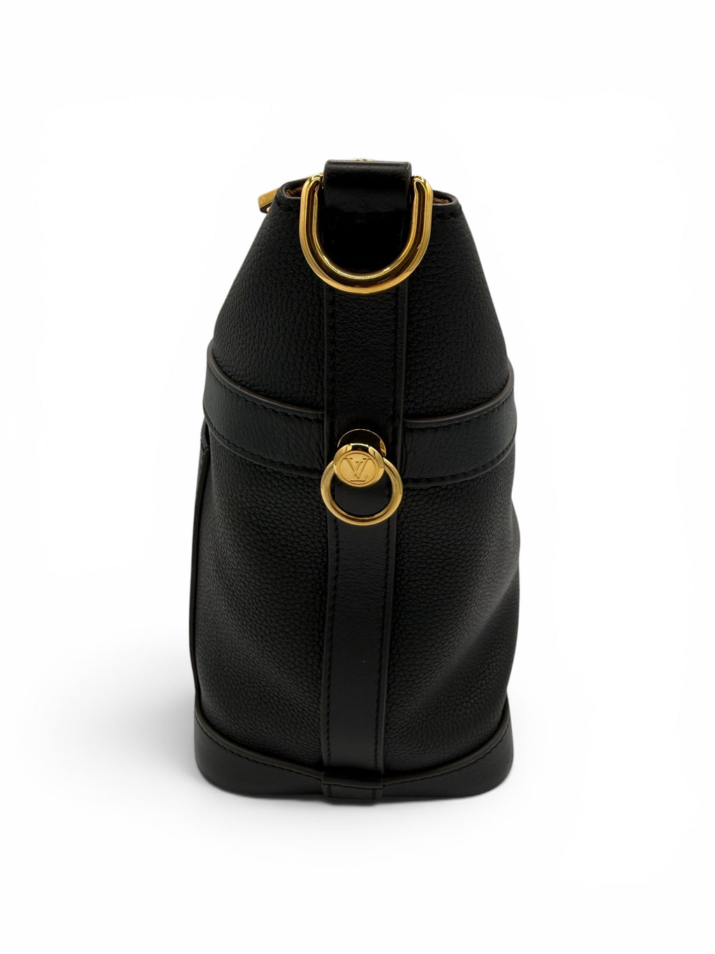 Louis Vuitton Black Grained Calfskin Cruiser PM Bag w/ Two Straps