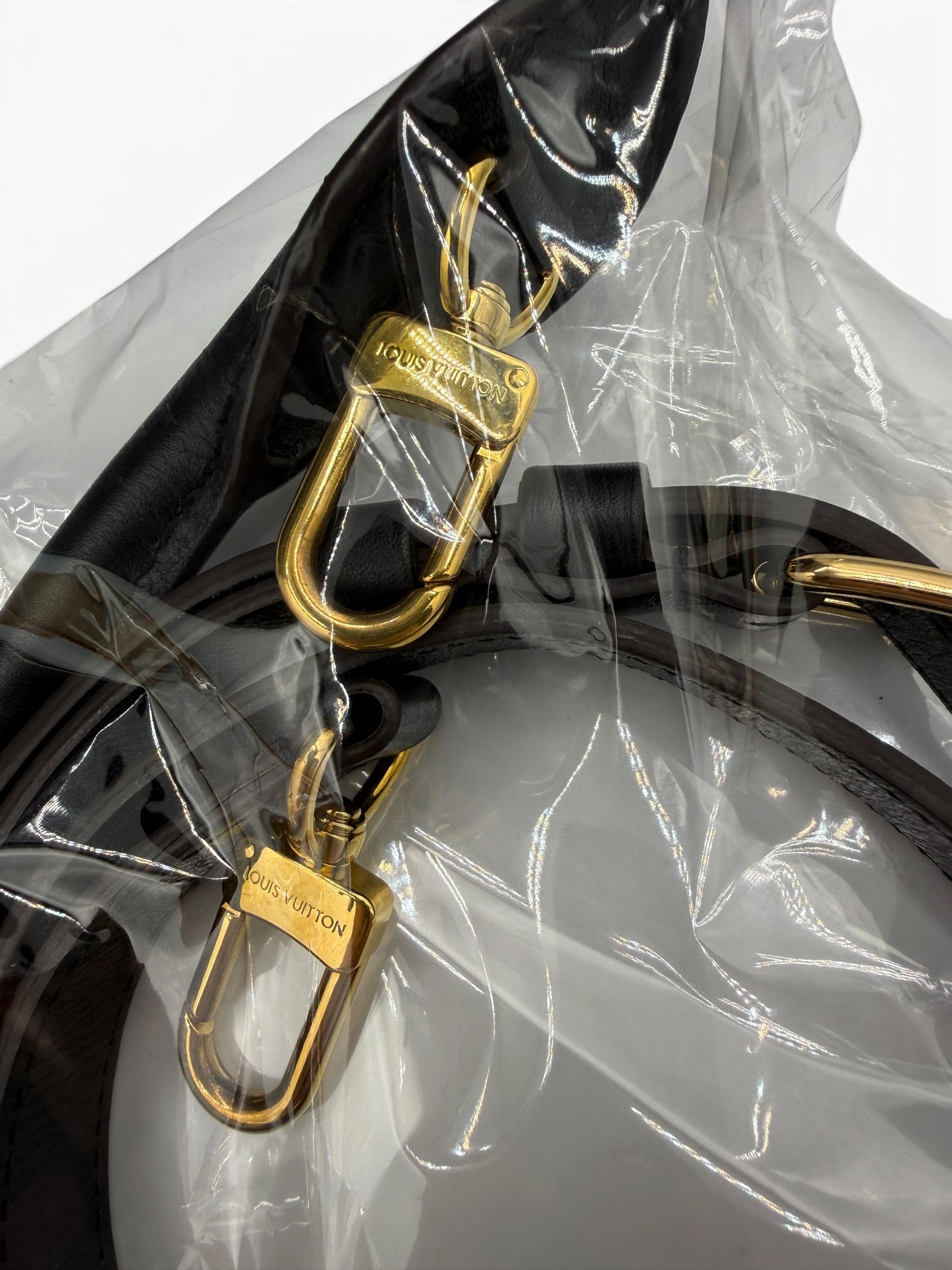 Louis Vuitton Black Grained Calfskin Cruiser PM Bag w/ Two Straps