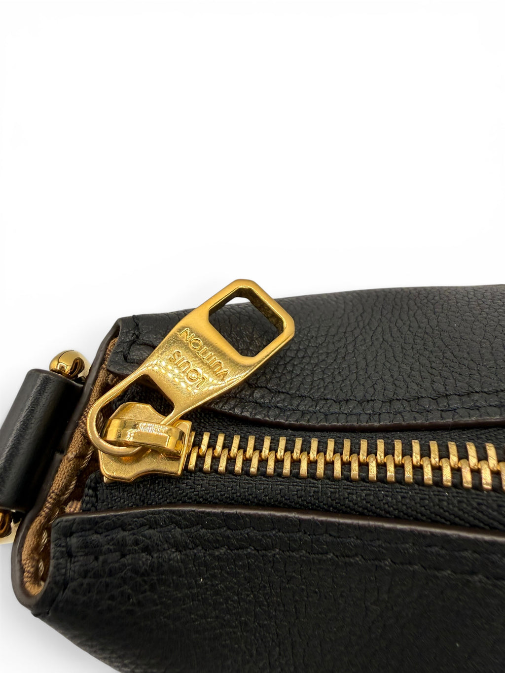 Louis Vuitton Black Grained Calfskin Cruiser PM Bag w/ Two Straps