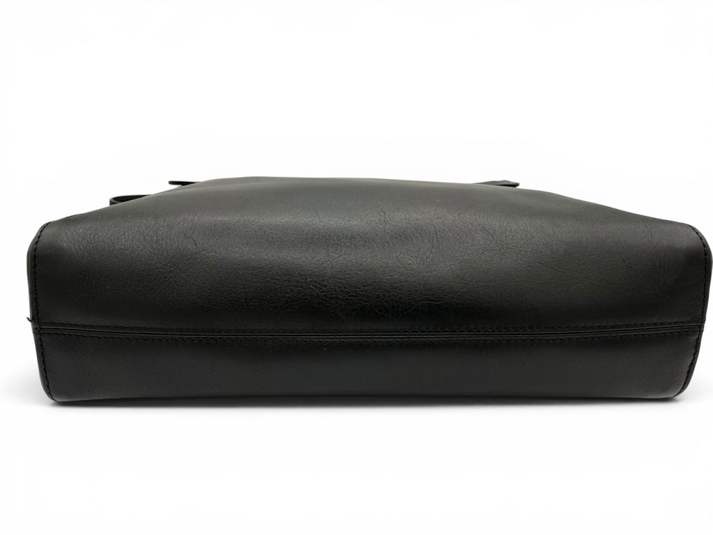 Gianni Versace Black Medusa Leather Shoulder Bag - Vintage