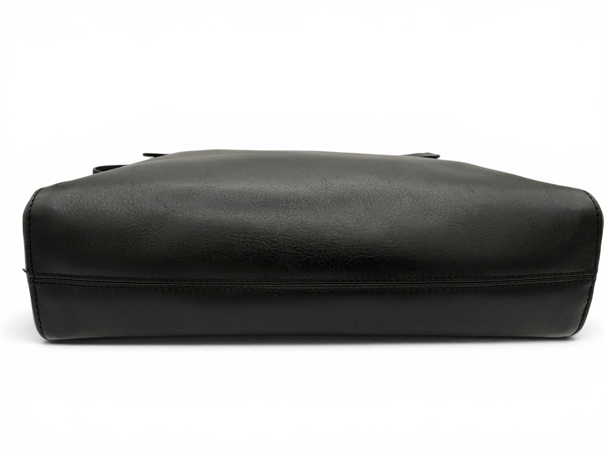Gianni Versace Black Medusa Leather Shoulder Bag - Vintage