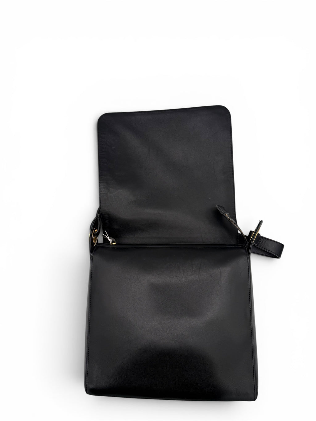 Gianni Versace Black Medusa Leather Shoulder Bag - Vintage