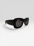Chanel 5483-A Black Polarized Quilted CC Oversized Sunglasses