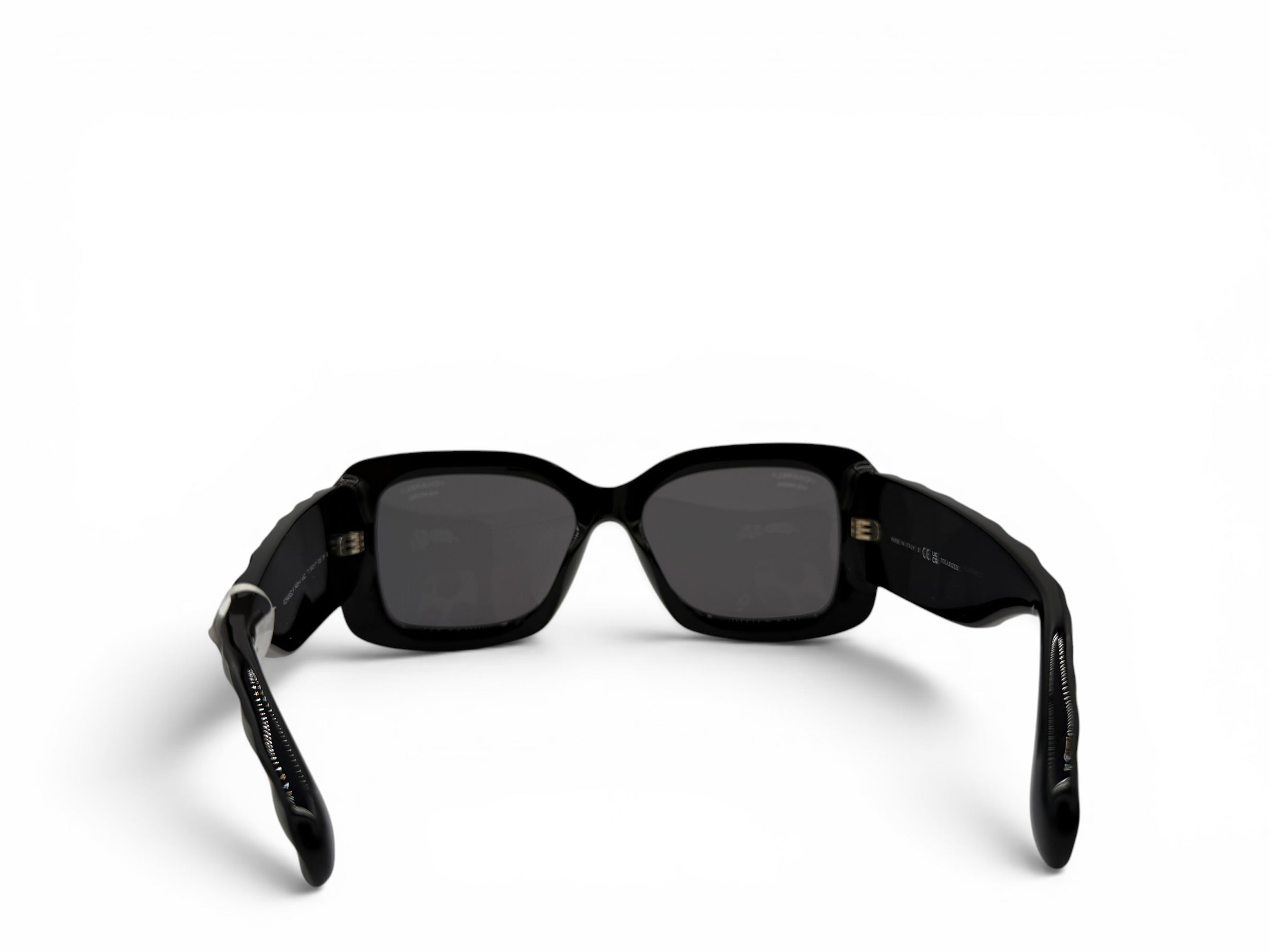 Chanel 5483-A Black Polarized Quilted CC Oversized Sunglasses