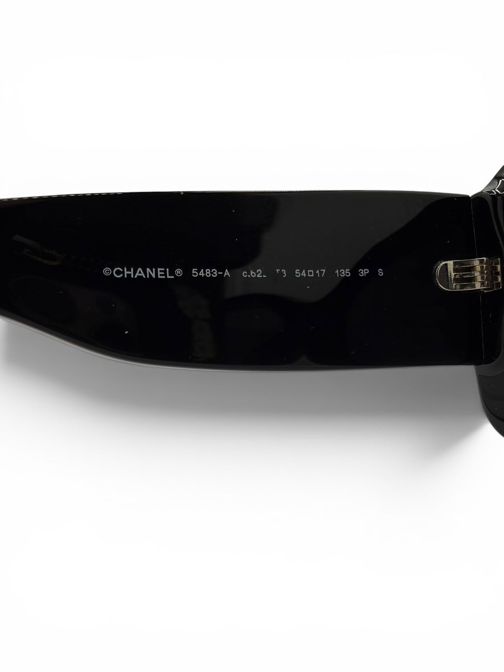 Chanel 5483-A Black Polarized Quilted CC Oversized Sunglasses