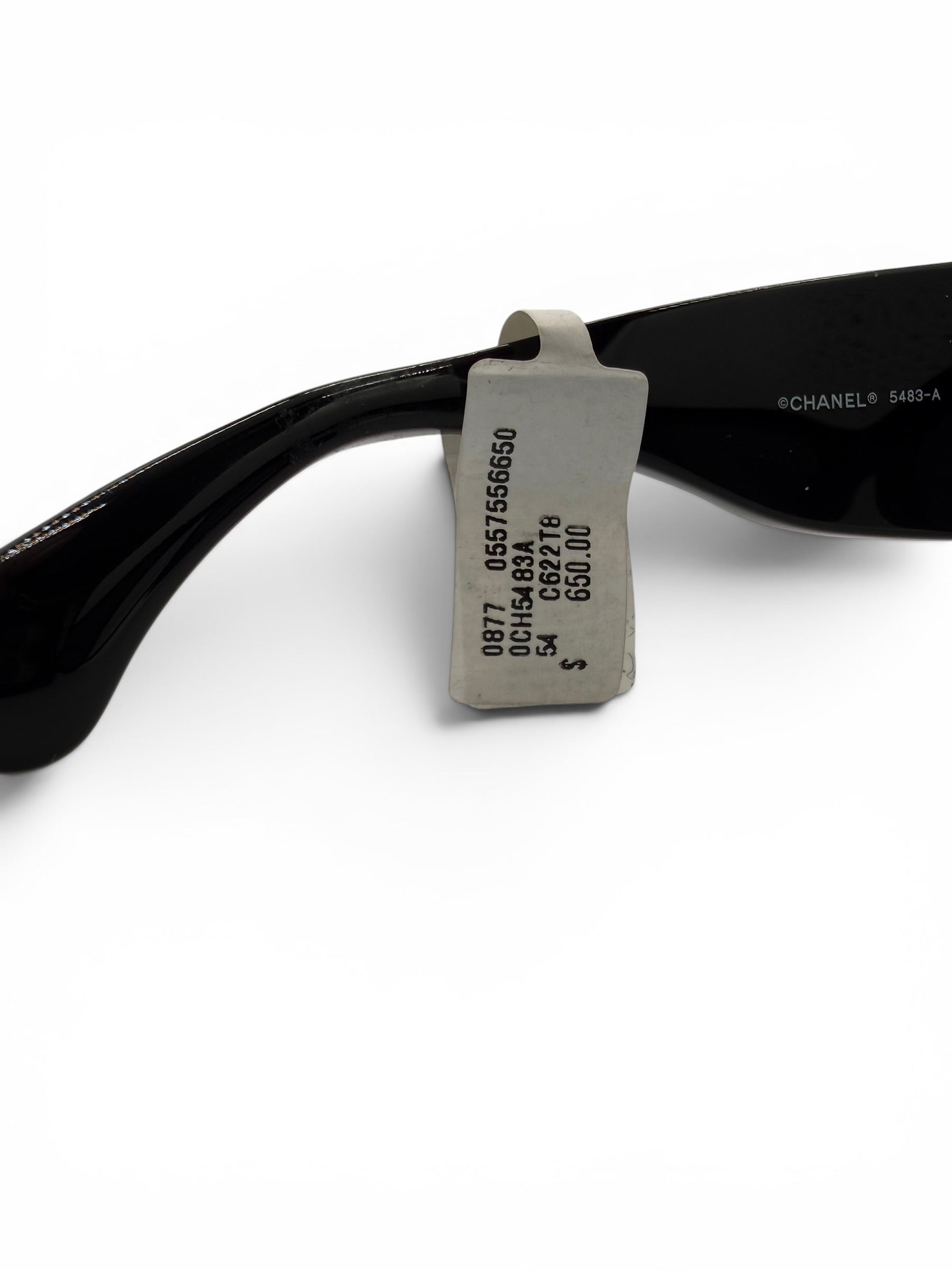 Chanel 5483-A Black Polarized Quilted CC Oversized Sunglasses