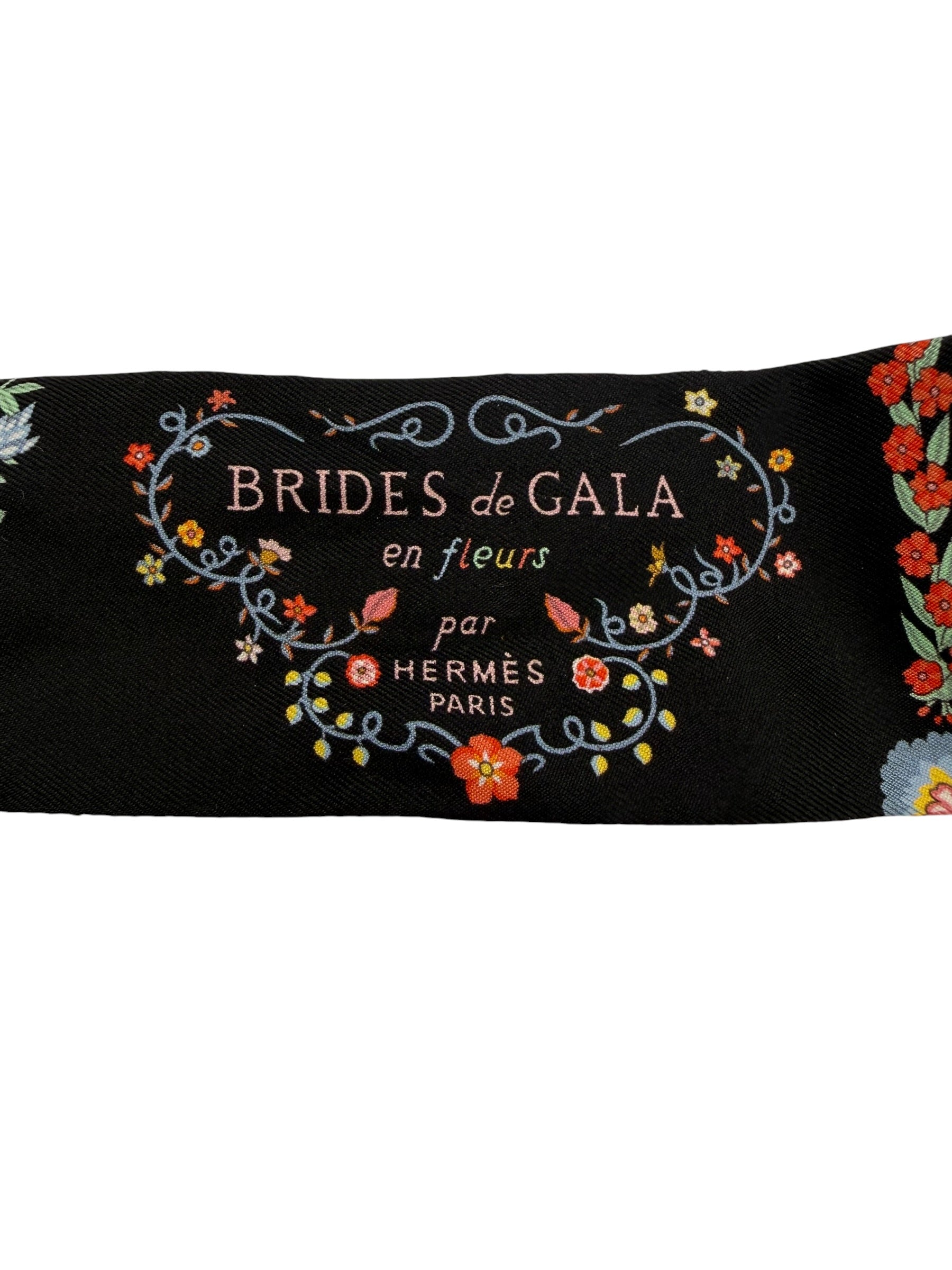 Hermés Brides de Gala En Fleurs Twilly Silk Floral