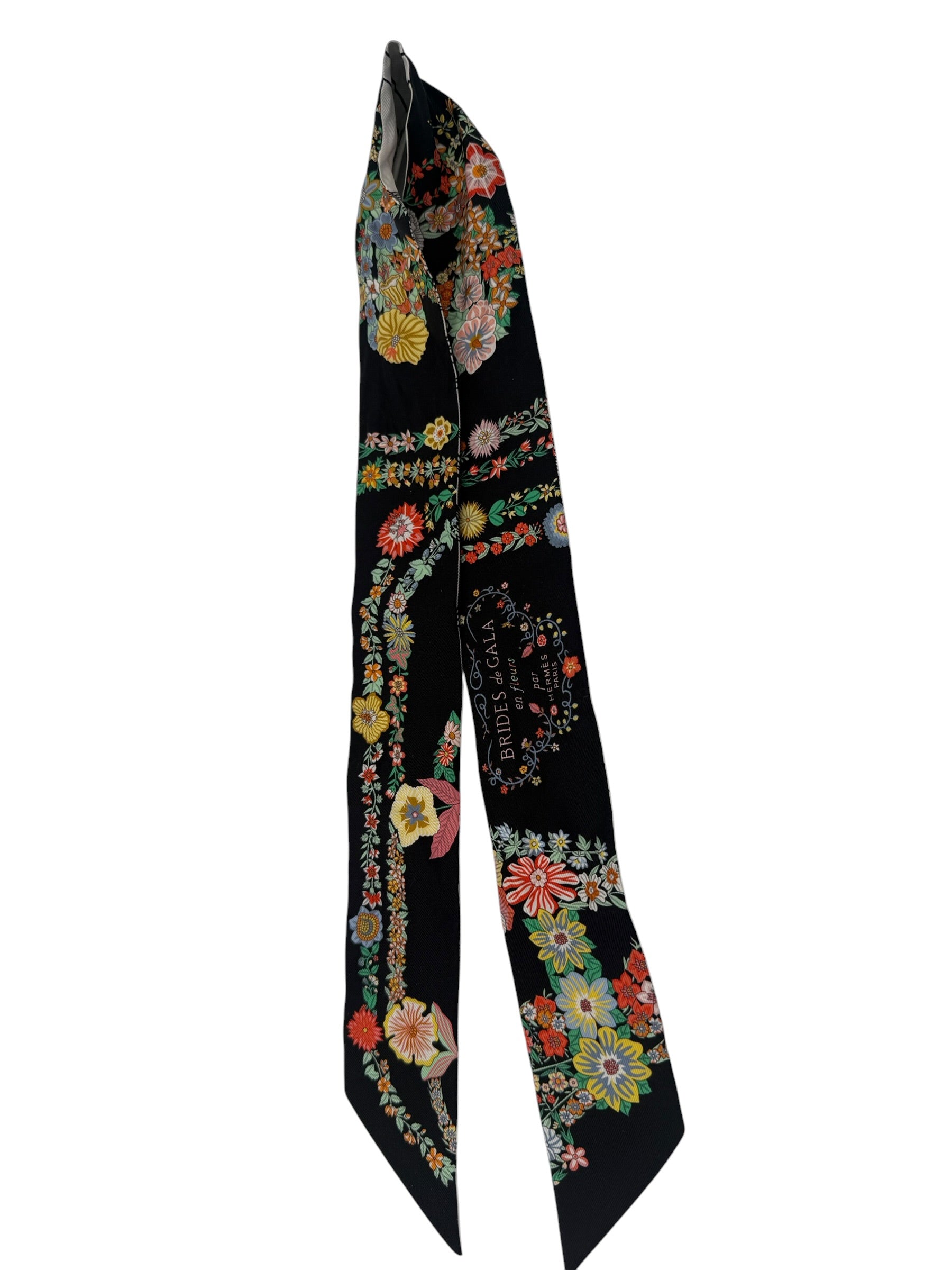 Hermés Brides de Gala En Fleurs Twilly Silk Floral