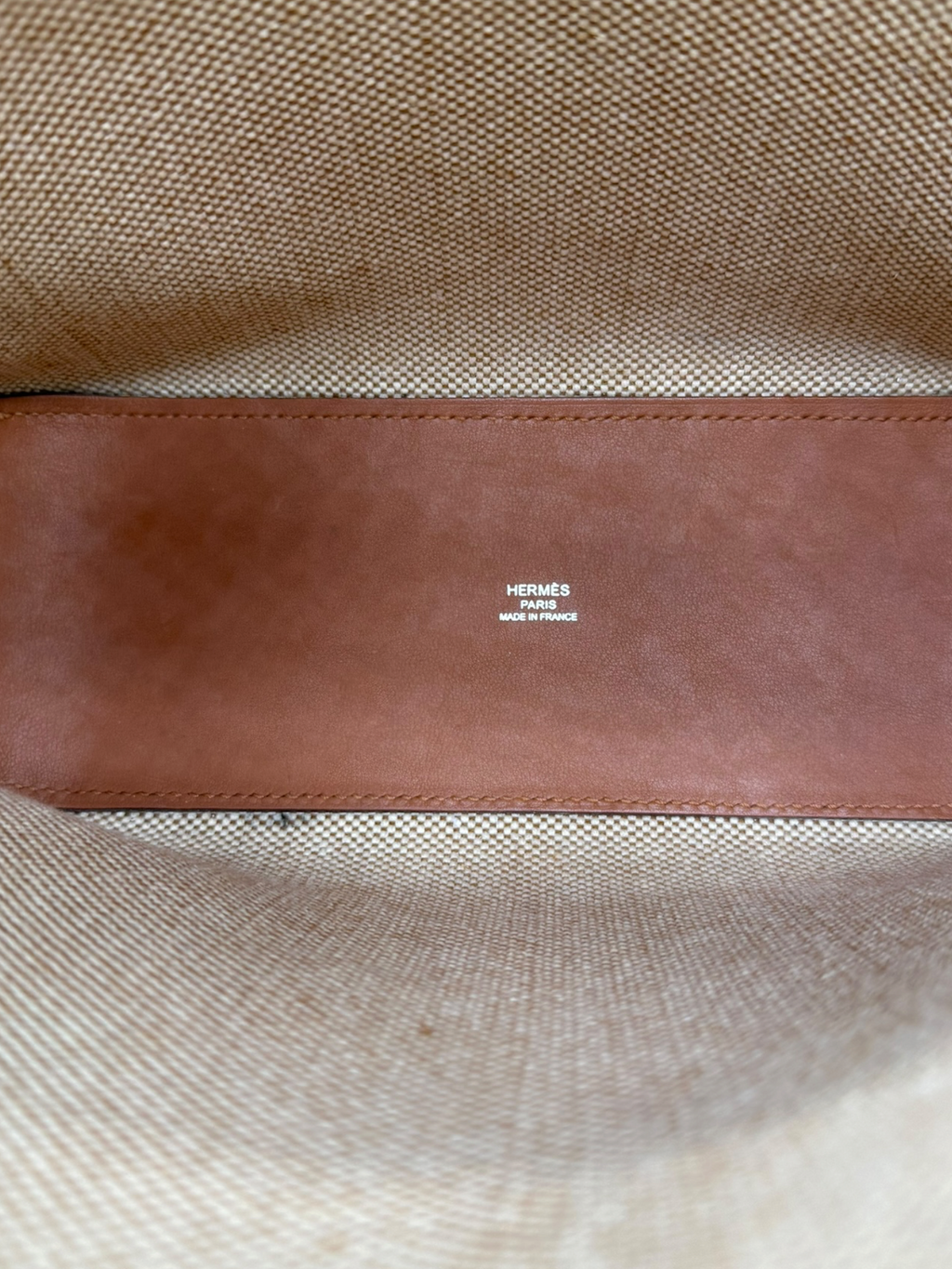 Hermès Cabas H en Biais 27 Écru Toile H Canvas & Gold Swift Leather Tote