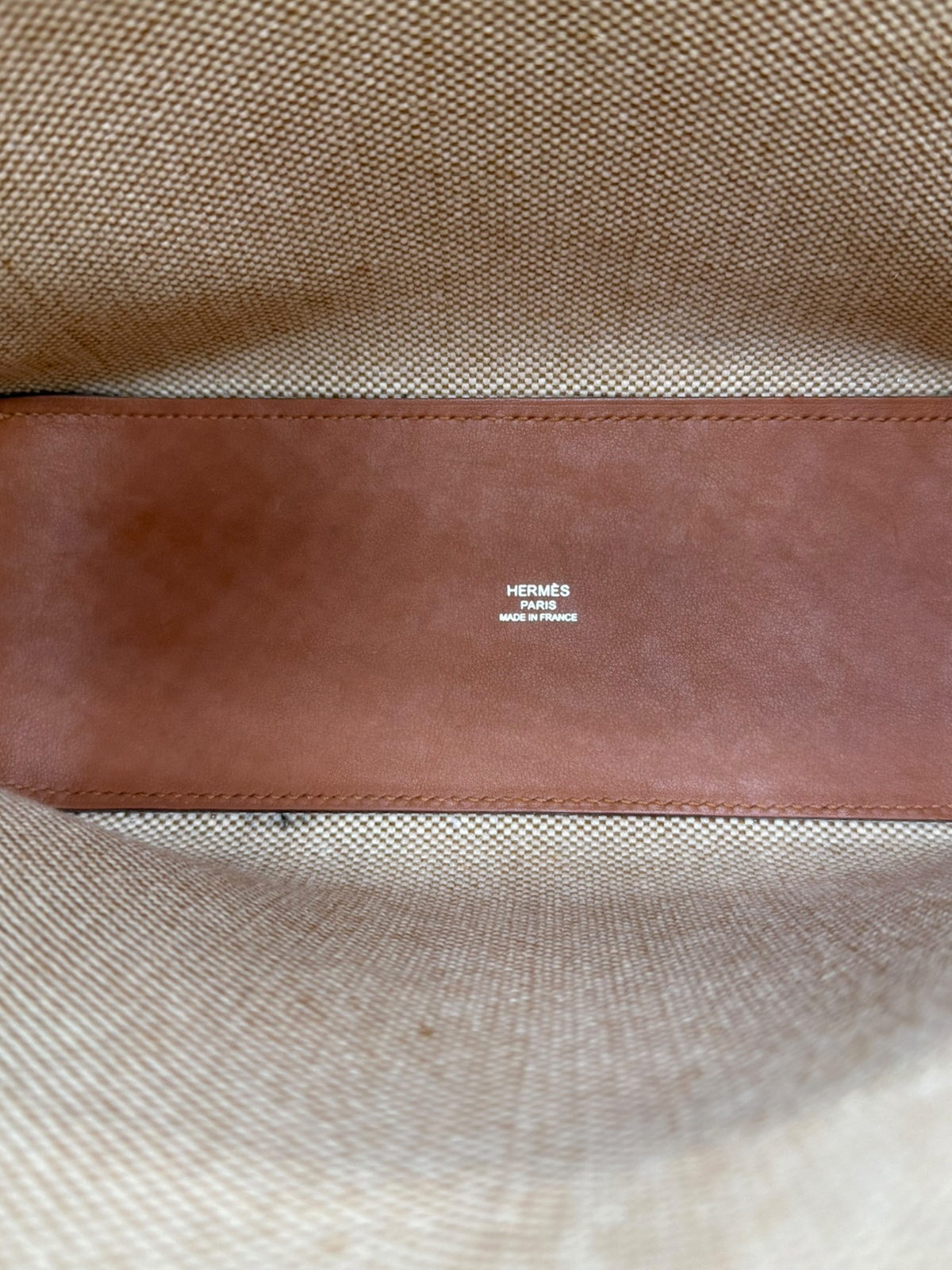 Hermès Cabas H en Biais 27 Écru Toile H Canvas & Gold Swift Leather Tote