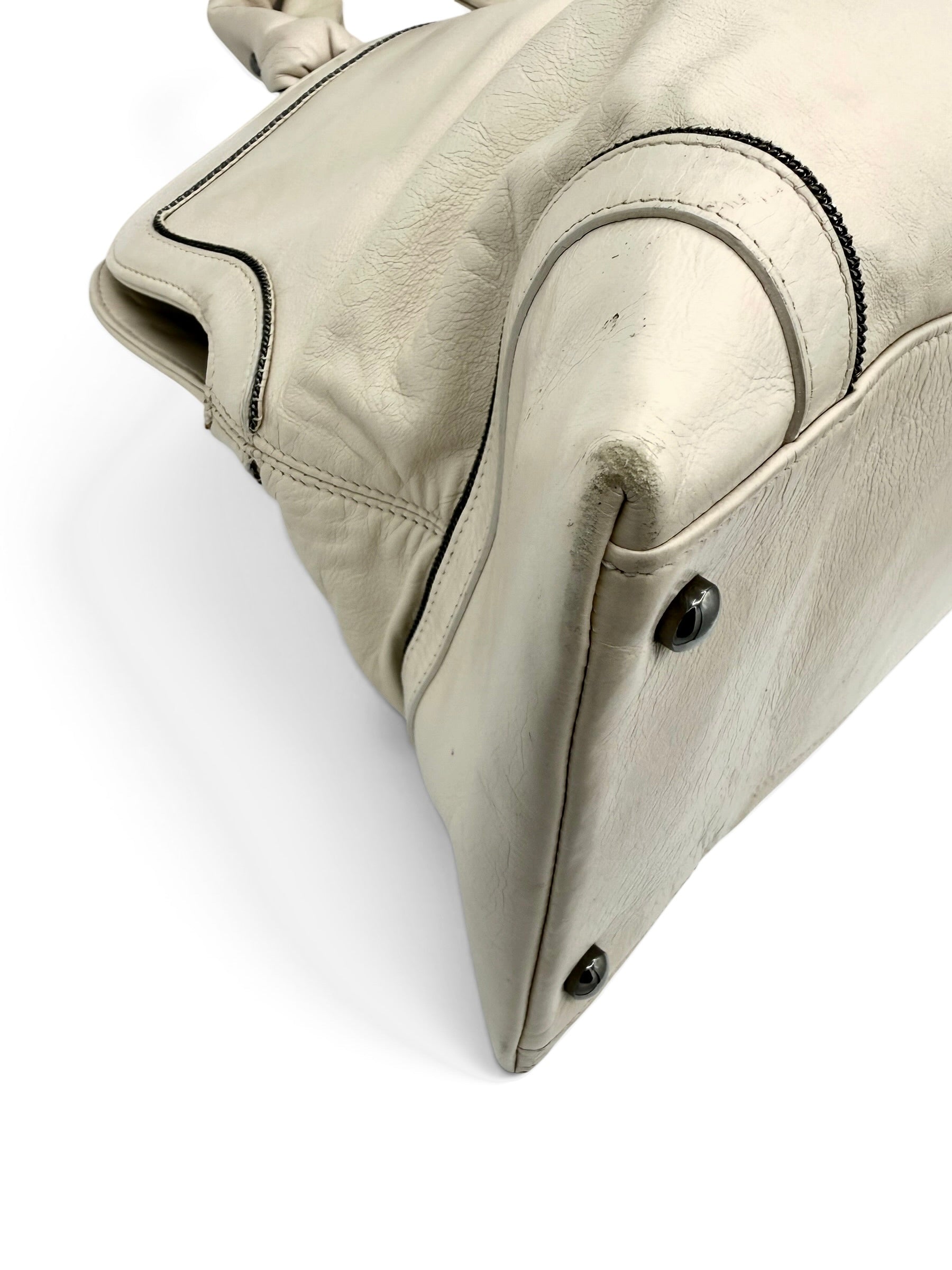 Chanel Calfskin Soho East West Tote Cream 2008