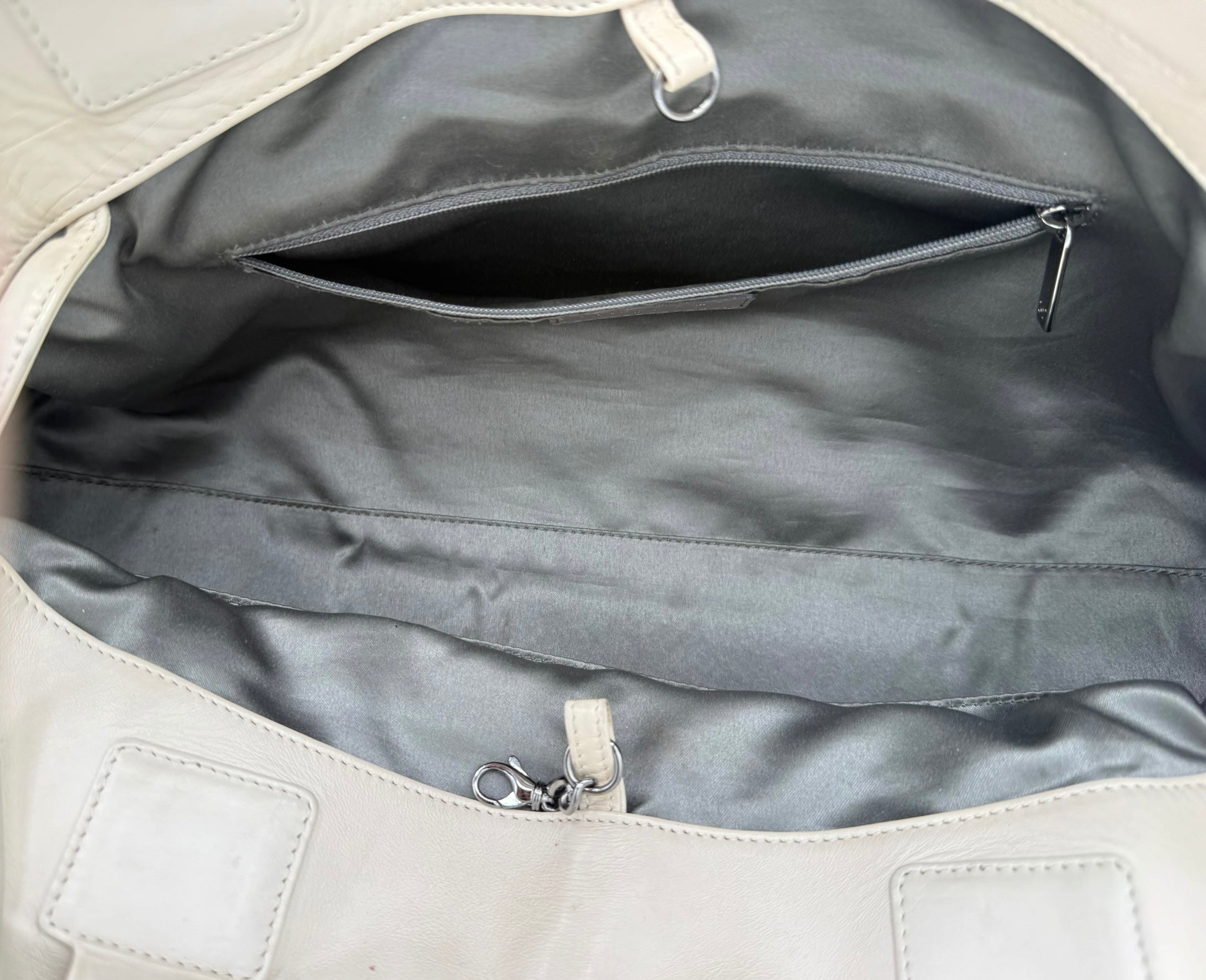 Chanel Calfskin Soho East West Tote Cream 2008
