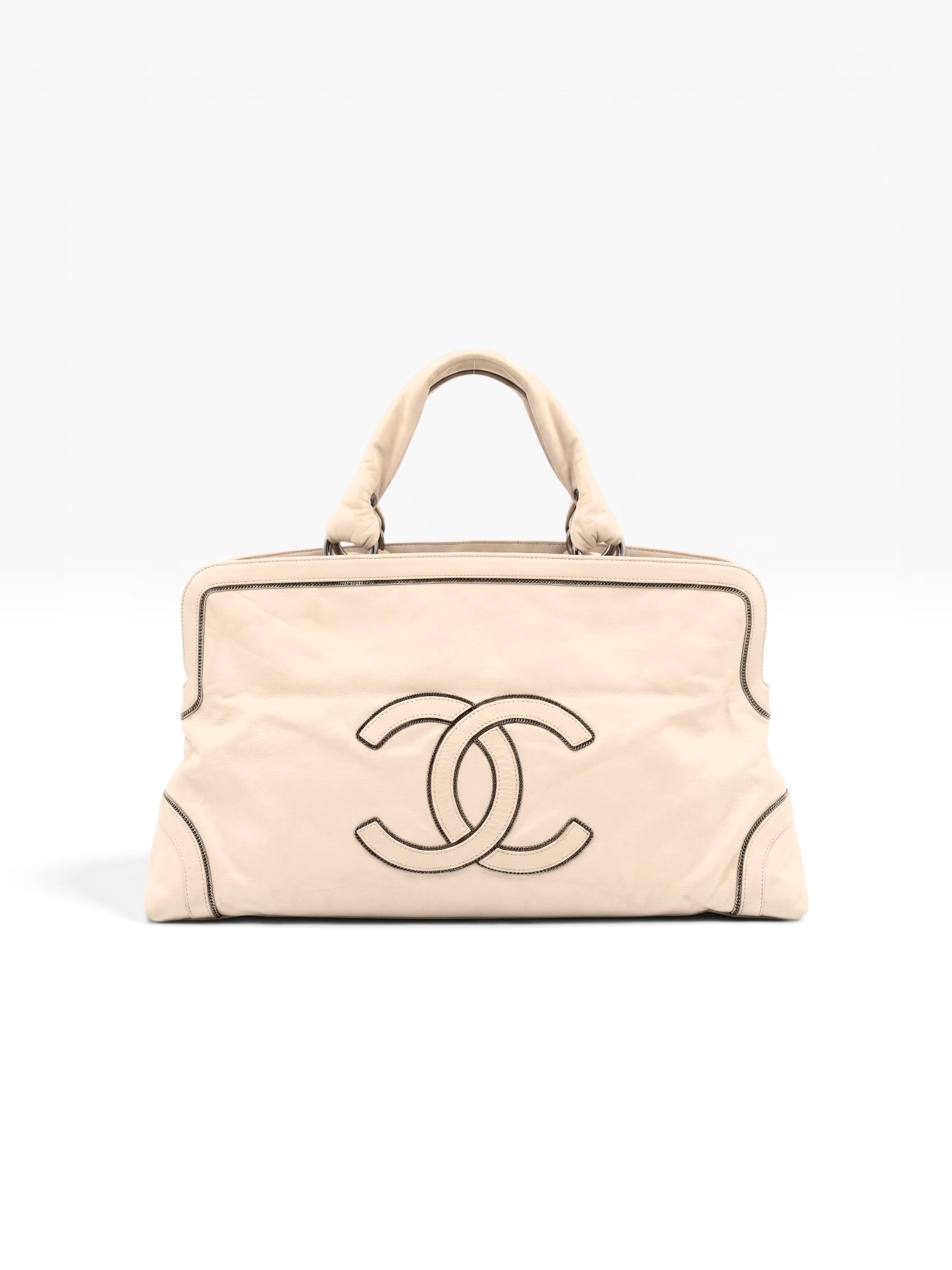 Chanel Calfskin Soho East West Tote Cream 2008
