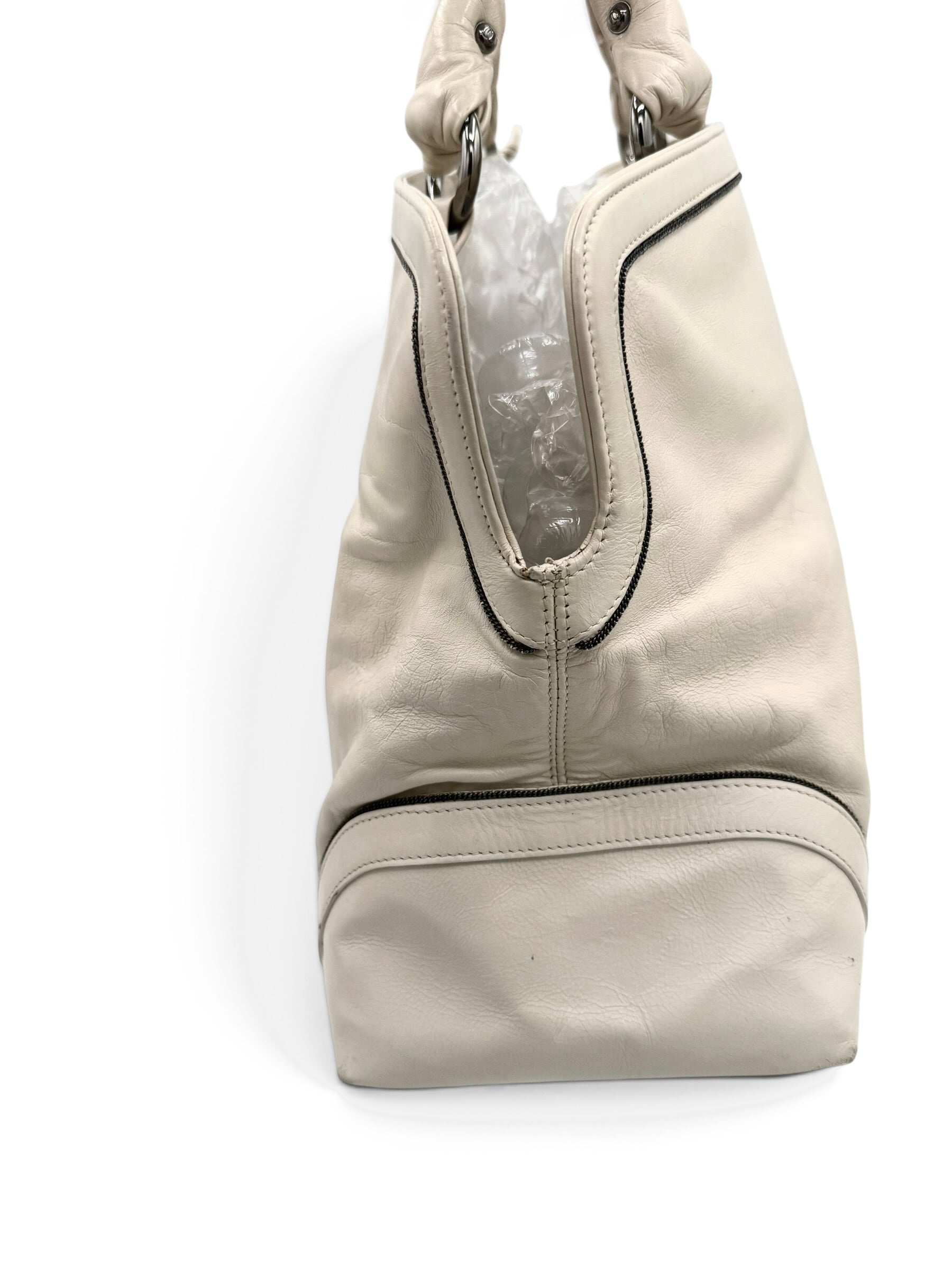 Chanel Calfskin Soho East West Tote Cream 2008