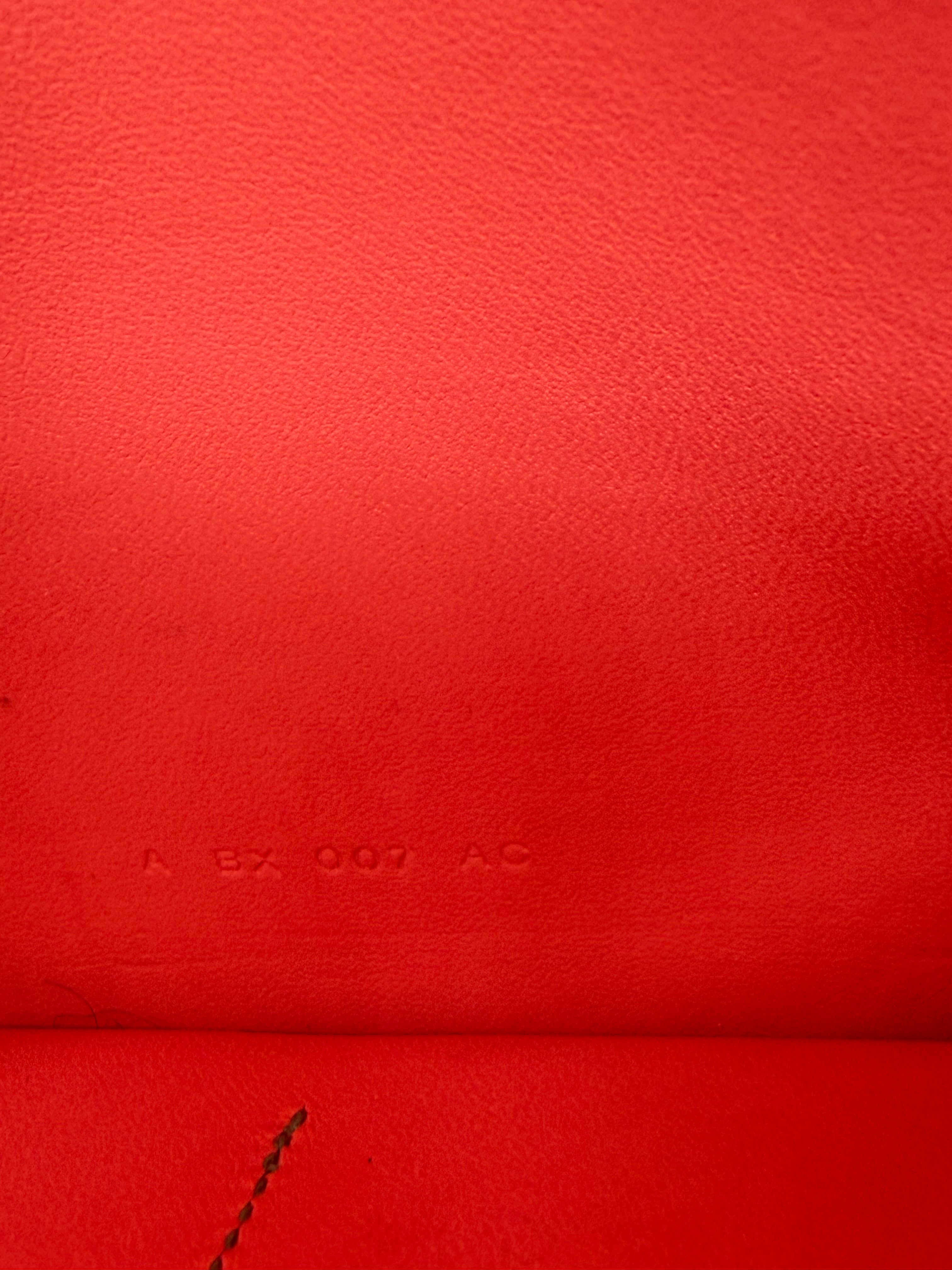 Hermès Camail Epsom Leather Bi-fold Long Wallet Pink & Green Color-block