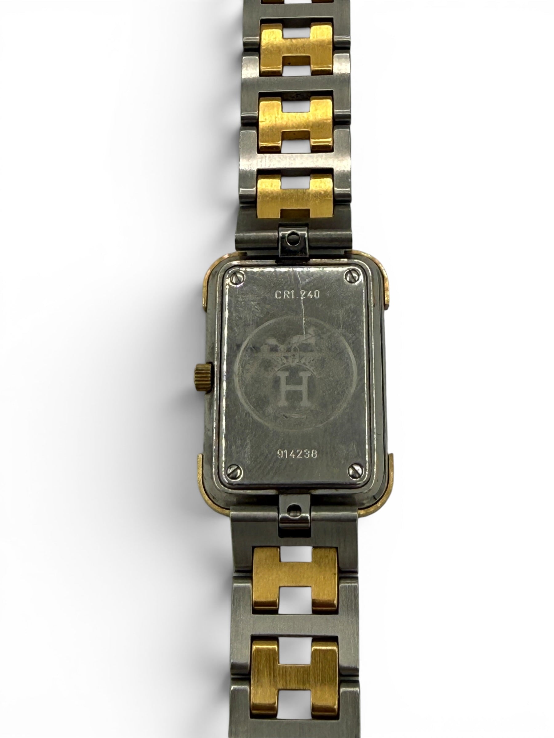 Hermés Cape Cod PM Two-Tone Stainless Steel & Gold H-Link Quartz Watch