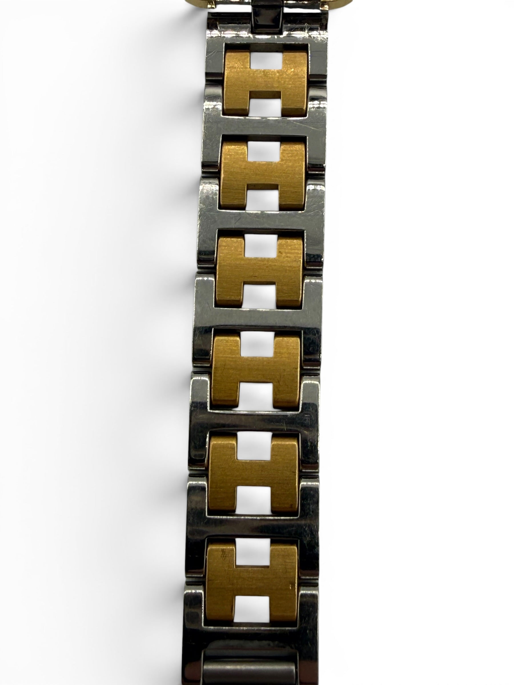 Hermés Cape Cod PM Two-Tone Stainless Steel & Gold H-Link Quartz Watch