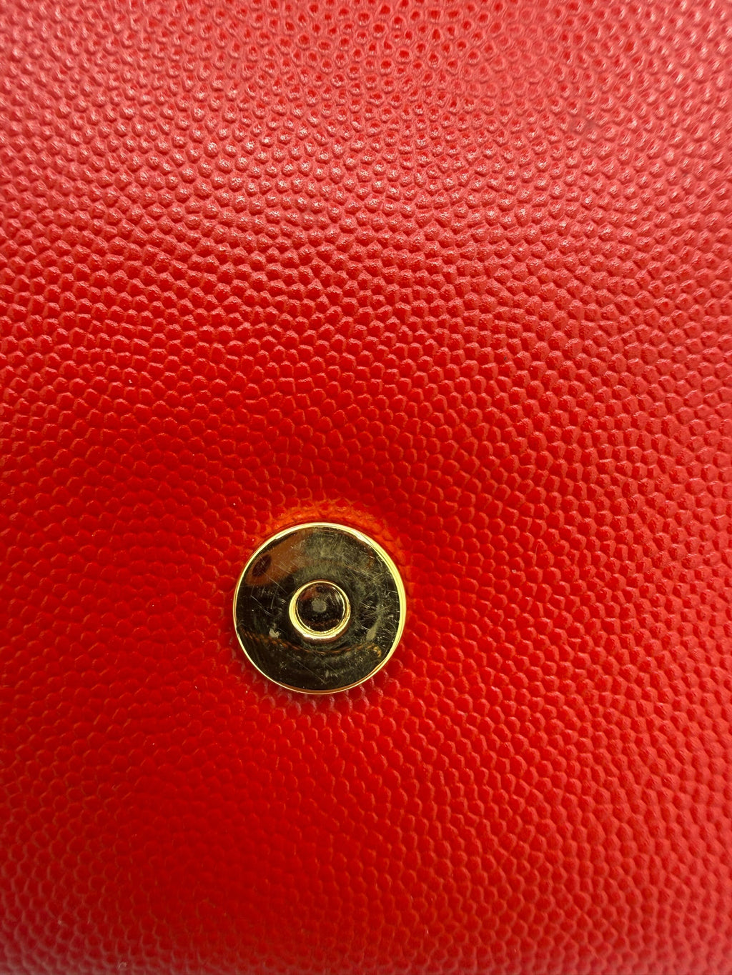 Yves Saint Laurent Classic Monogram Cassandre Red Leather Clutch