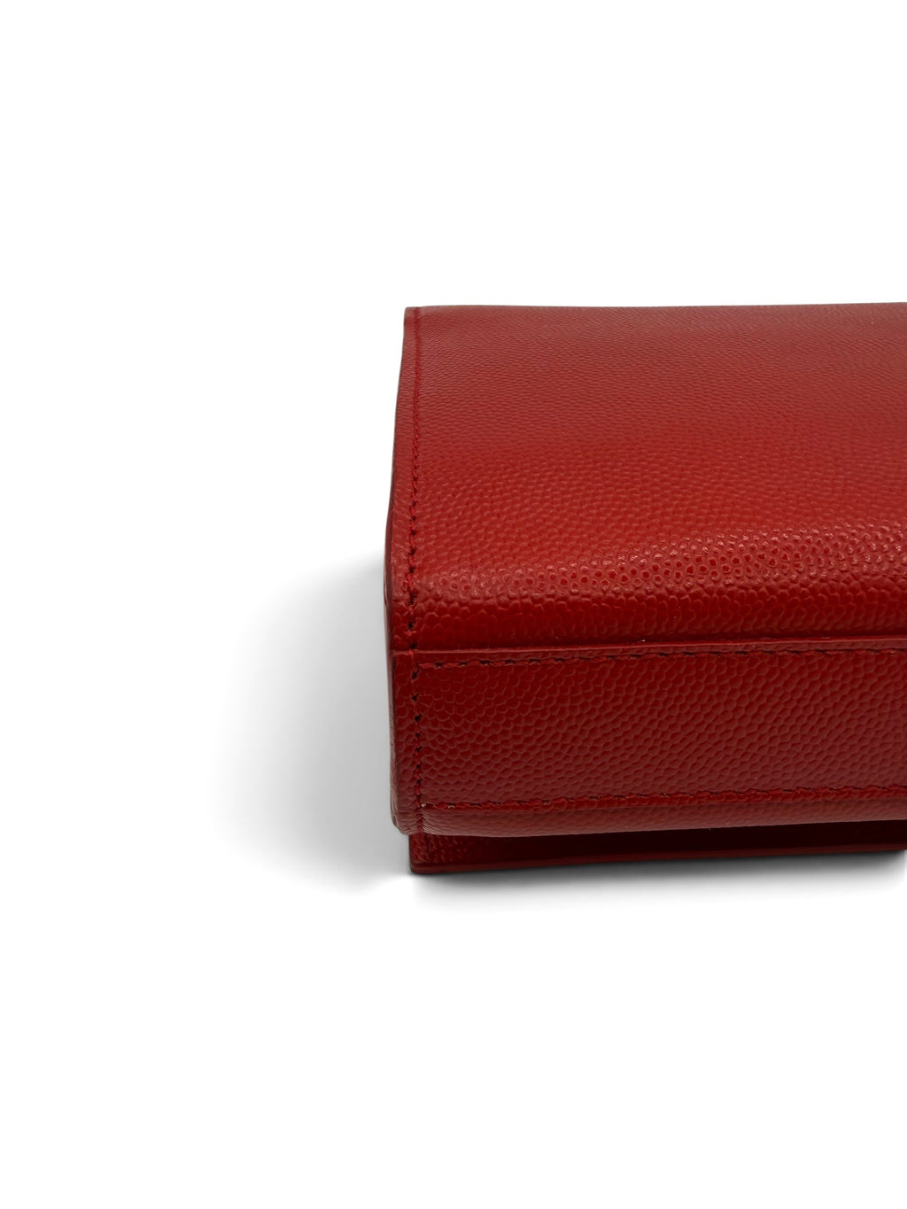 Yves Saint Laurent Classic Monogram Cassandre Red Leather Clutch