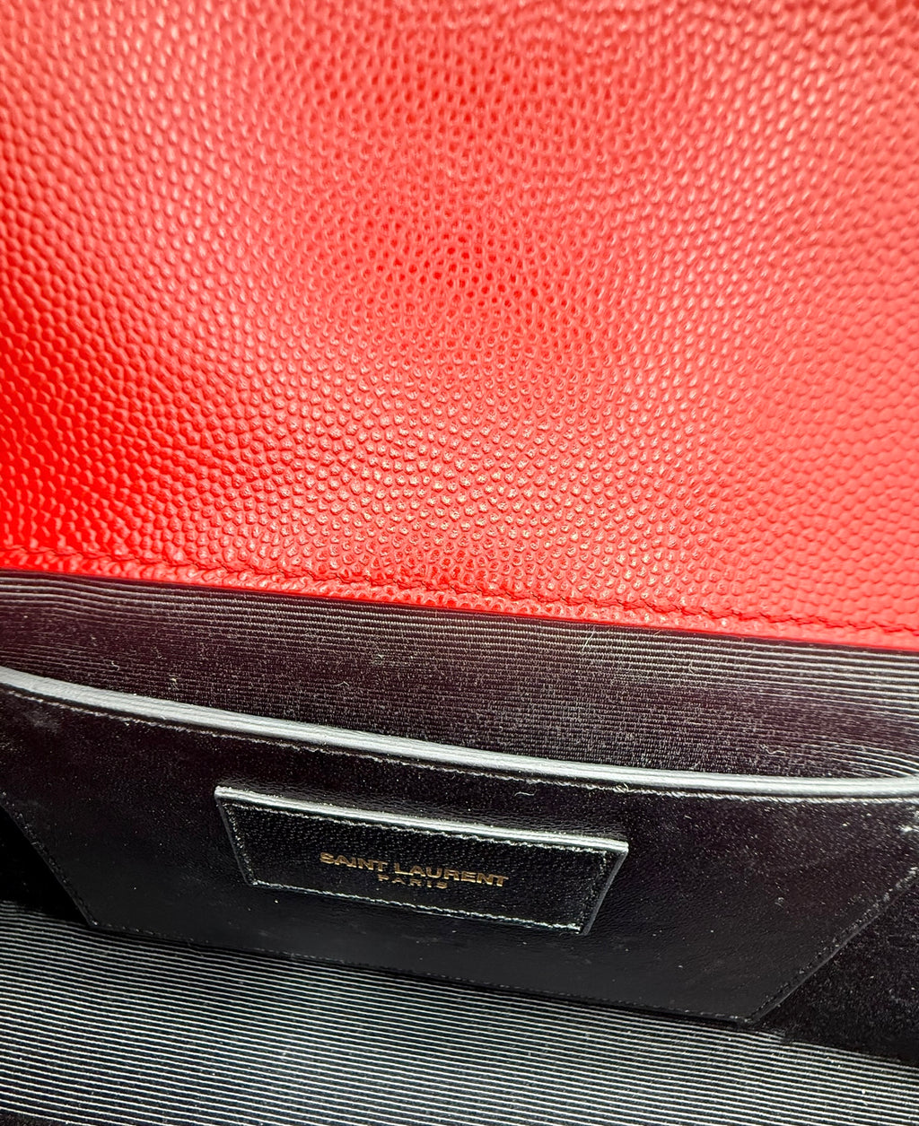 Yves Saint Laurent Classic Monogram Cassandre Red Leather Clutch