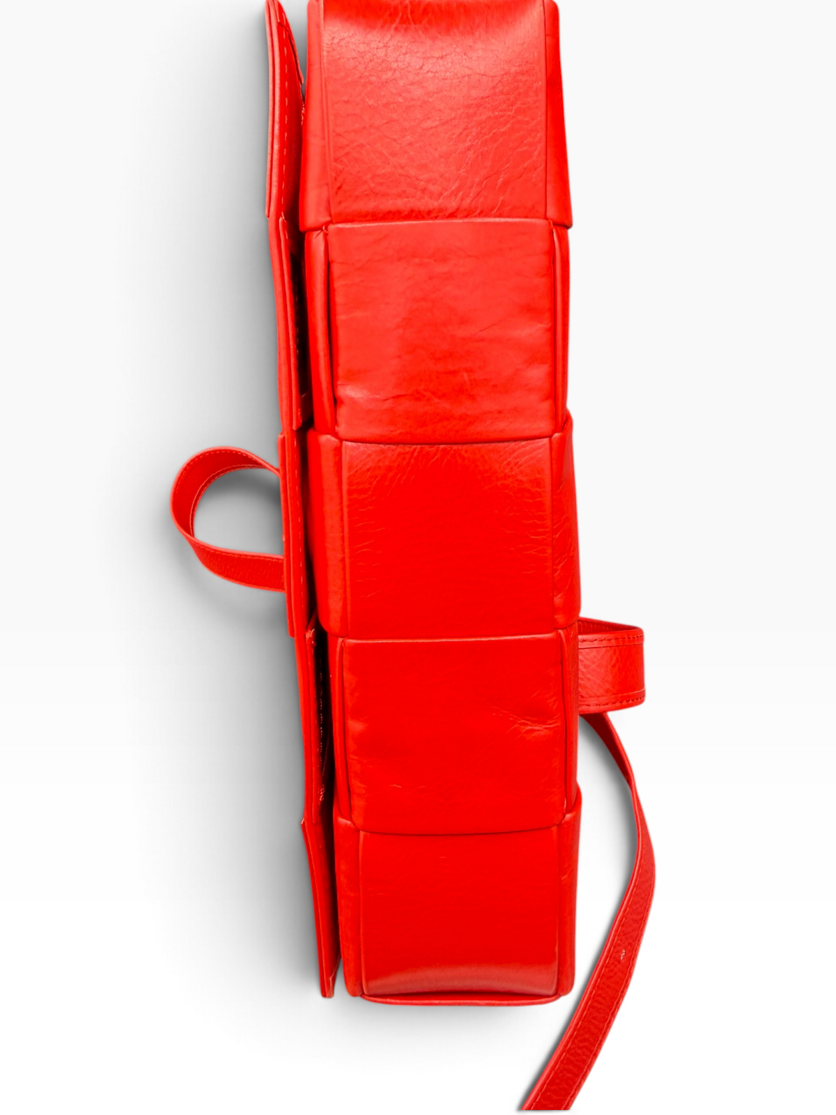 Bottega Veneta Red Intrecciato Leather Cassette Crossbody Bag