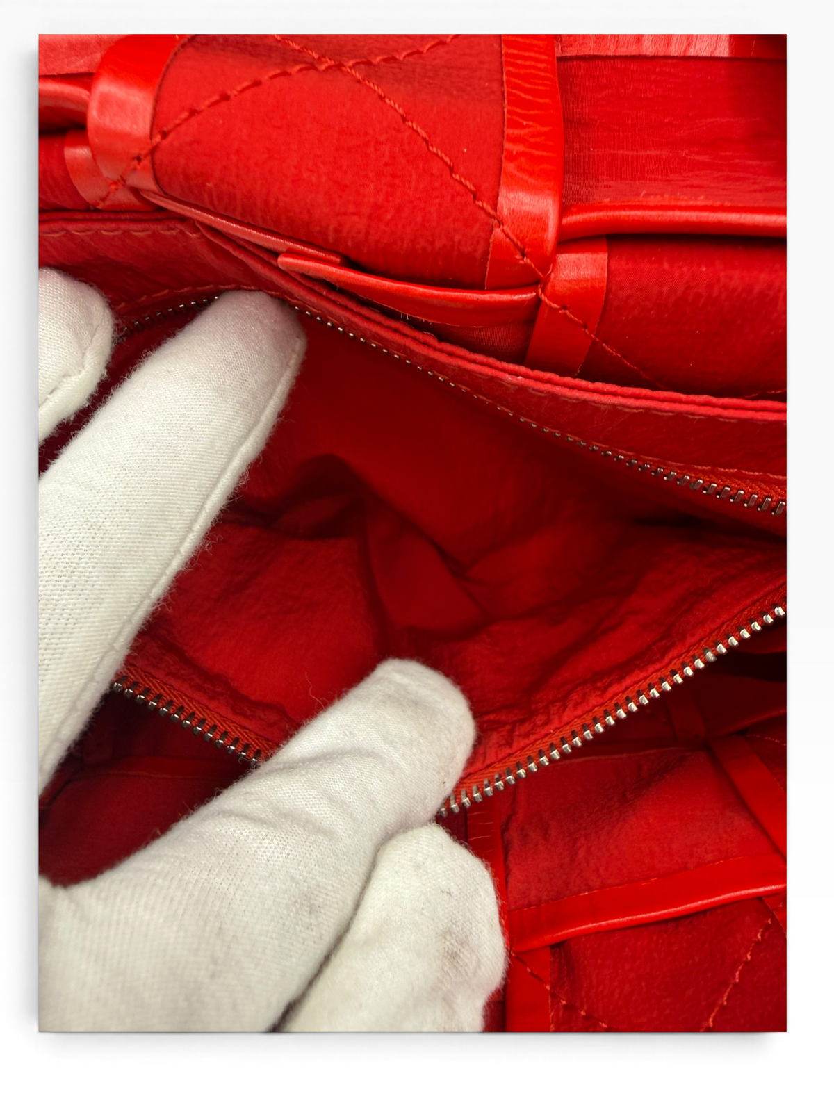 Bottega Veneta Red Intrecciato Leather Cassette Crossbody Bag
