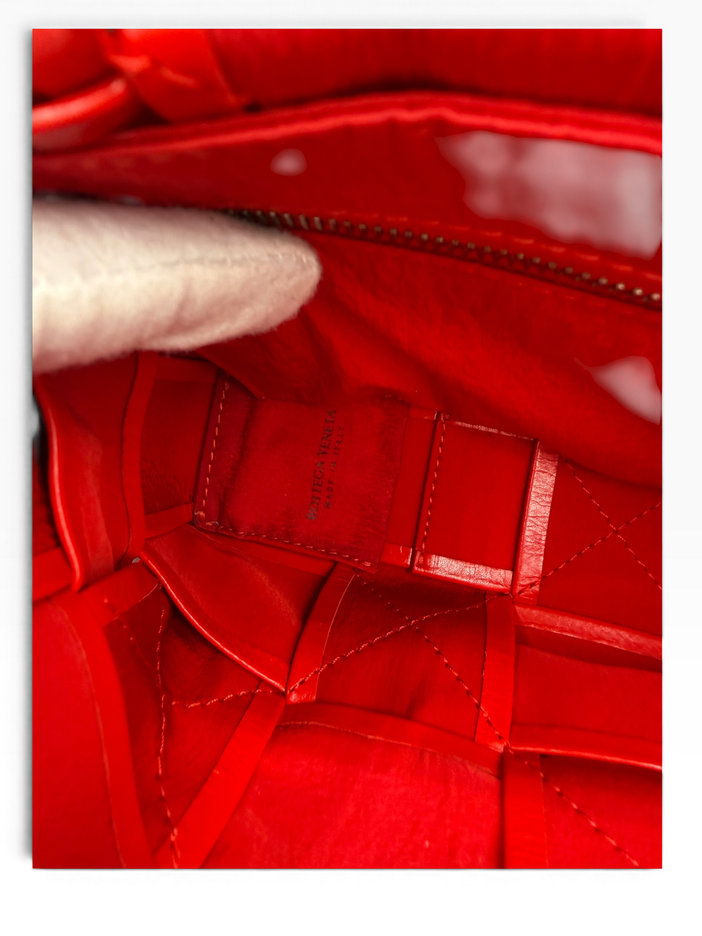 Bottega Veneta Red Intrecciato Leather Cassette Crossbody Bag