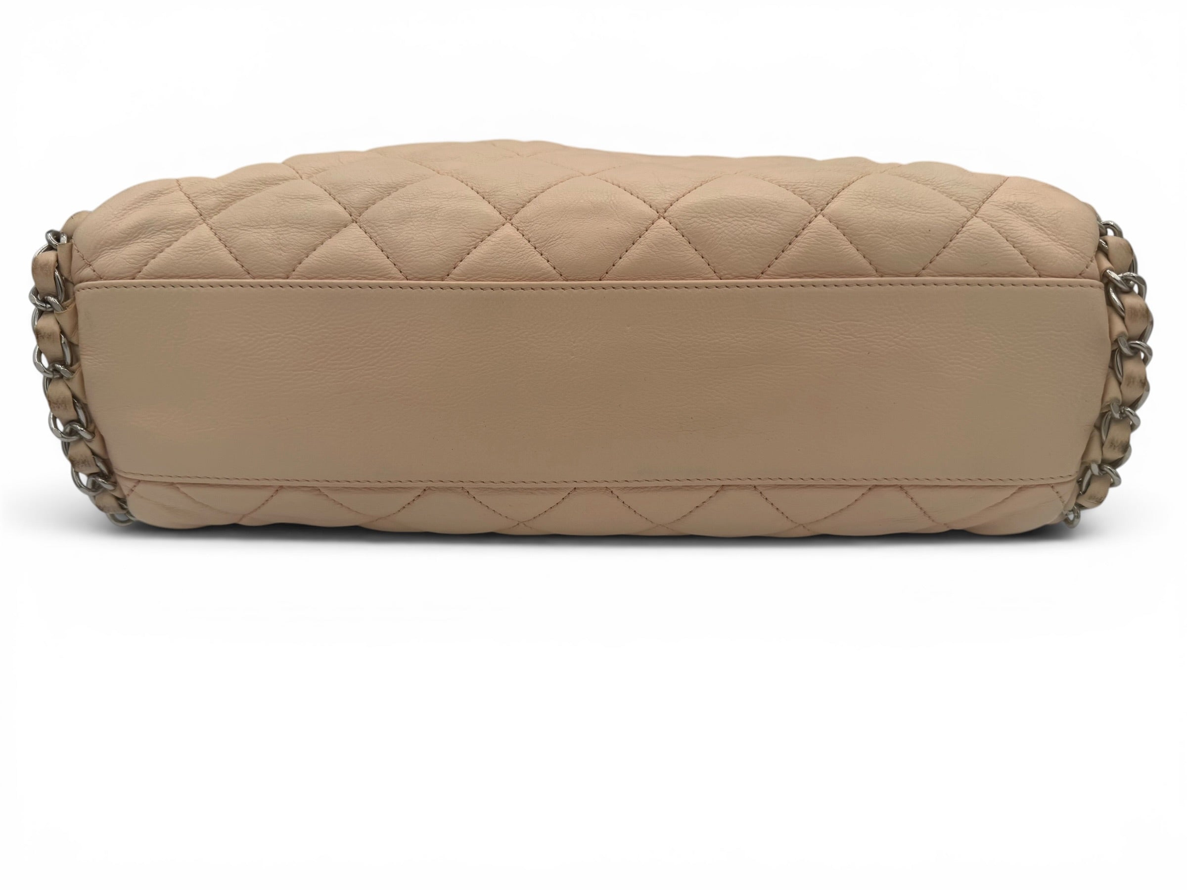 Chanel Chain Me Hobo Shoulder Bag Beige Clair Quilted Lambskin Leather