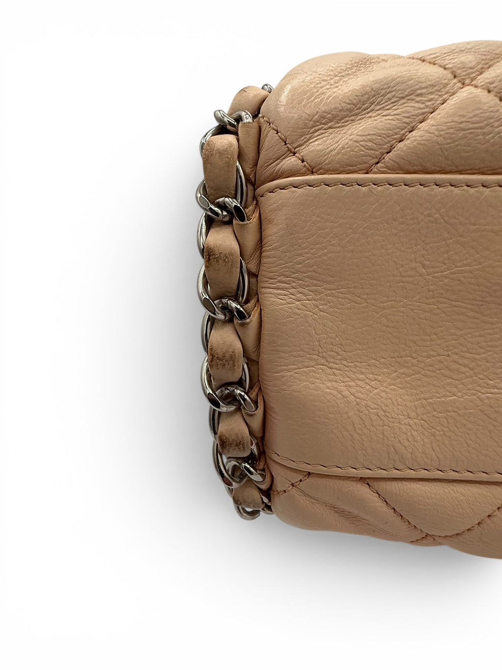 Chanel Chain Me Hobo Shoulder Bag Beige Clair Quilted Lambskin Leather