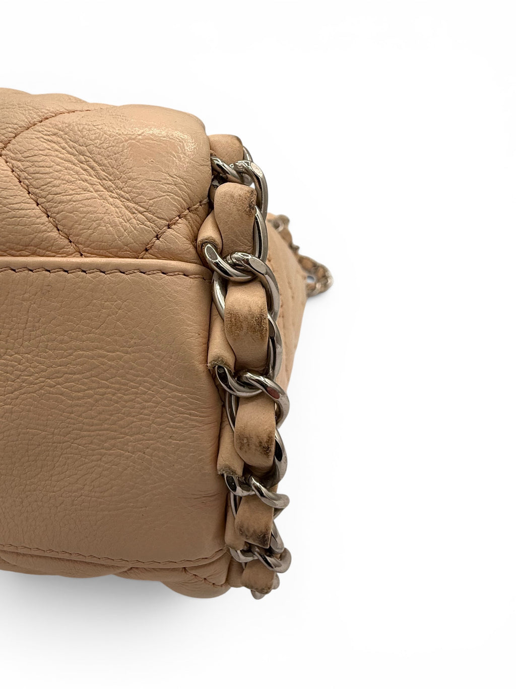 Chanel Chain Me Hobo Shoulder Bag Beige Clair Quilted Lambskin Leather