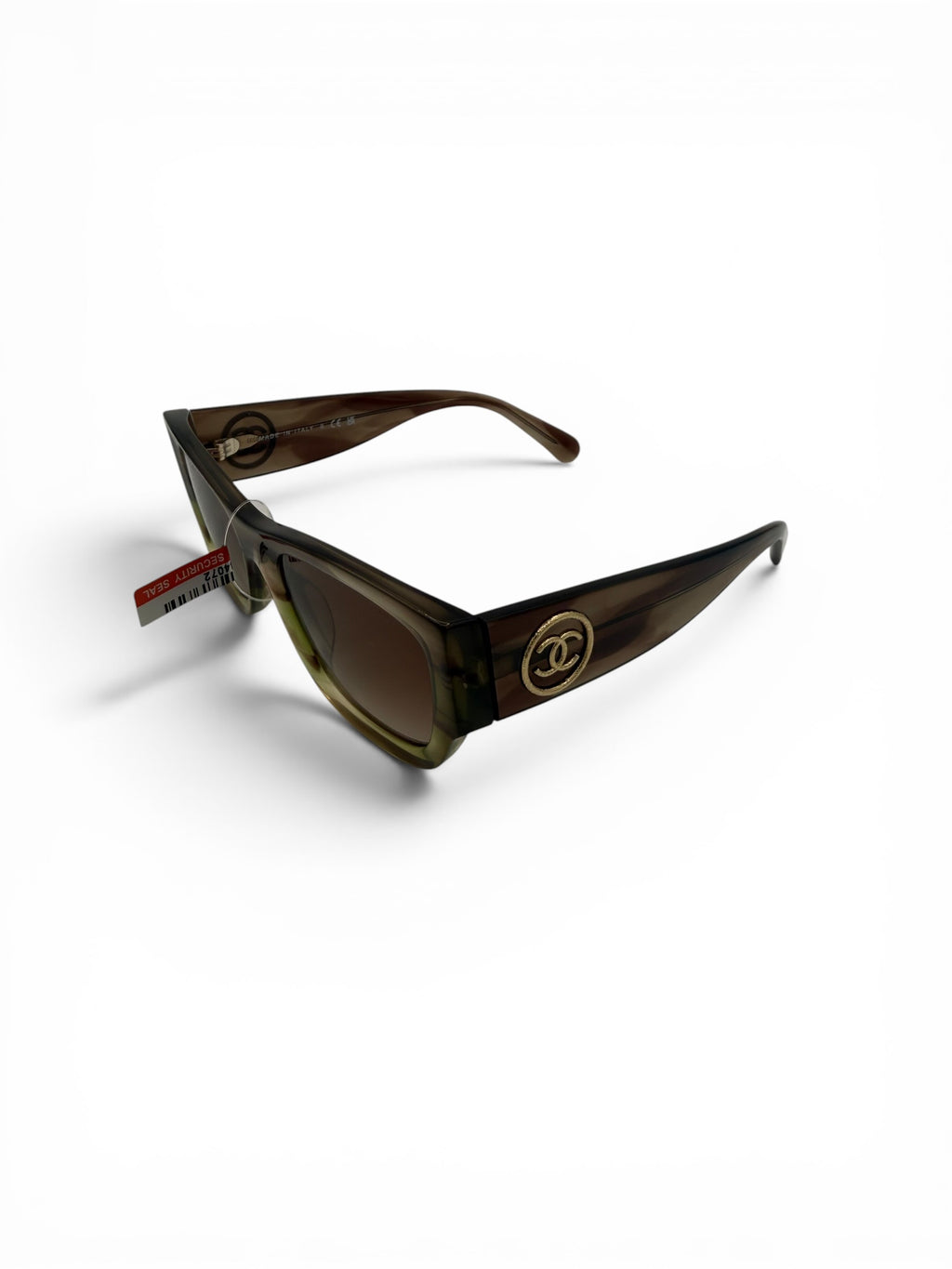 Chanel 5507-A Olive Green Gradient CC Logo Sunglasses 54 19 140