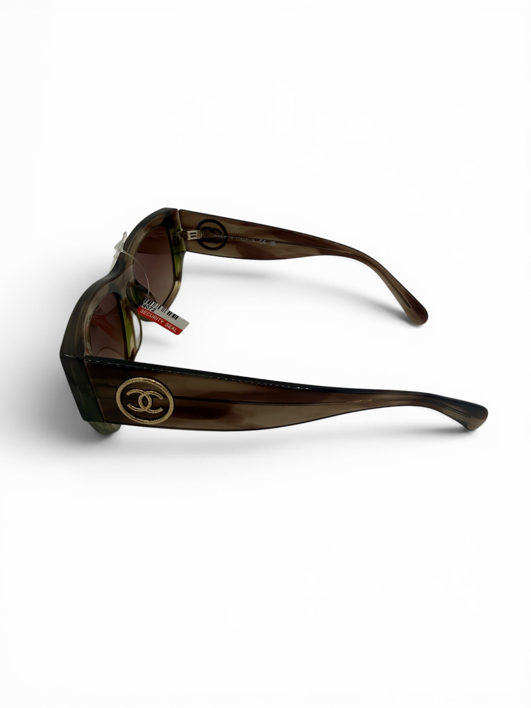 Chanel 5507-A Olive Green Gradient CC Logo Sunglasses 54 19 140