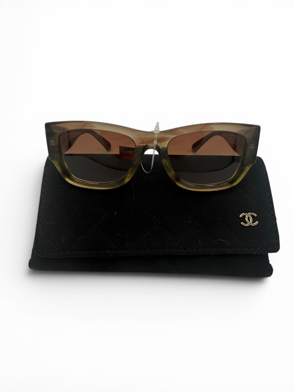 Chanel 5507-A Olive Green Gradient CC Logo Sunglasses 54 19 140