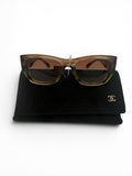 Chanel 5507-A Olive Green Gradient CC Logo Sunglasses 54 19 140