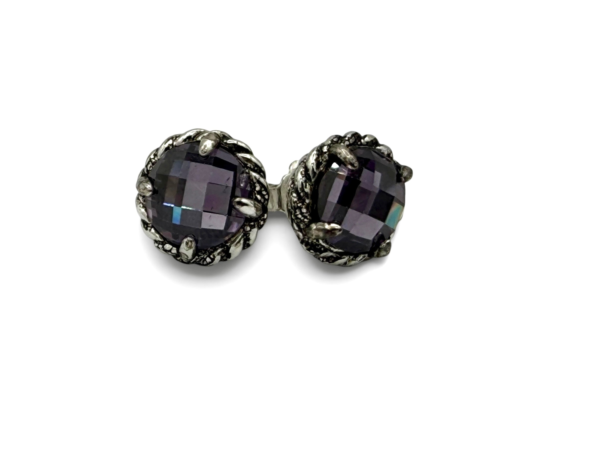 David Yurman Chatelaine® Sterling Silver Amethyst Stud Earrings