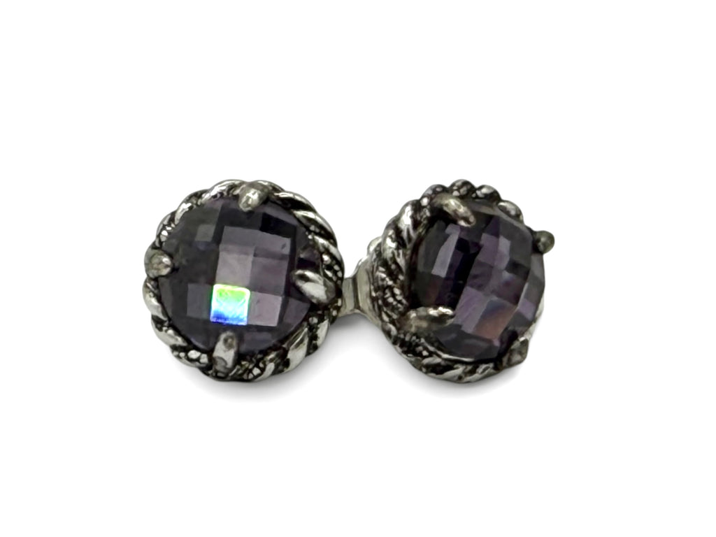 David Yurman Chatelaine® Sterling Silver Amethyst Stud Earrings