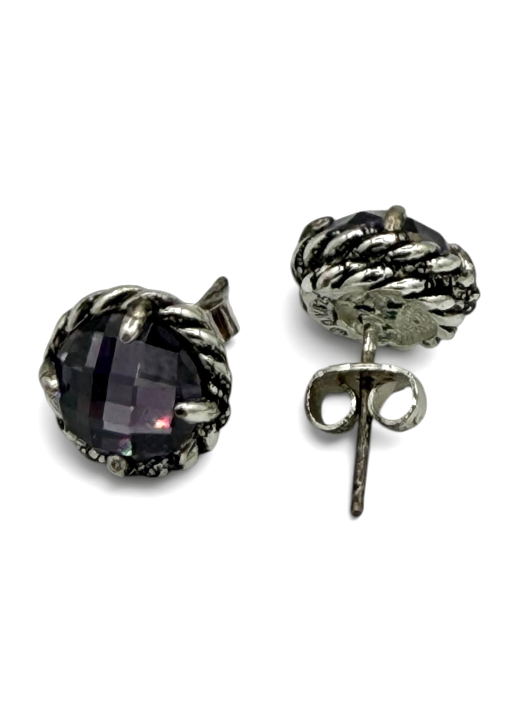David Yurman Chatelaine® Sterling Silver Amethyst Stud Earrings