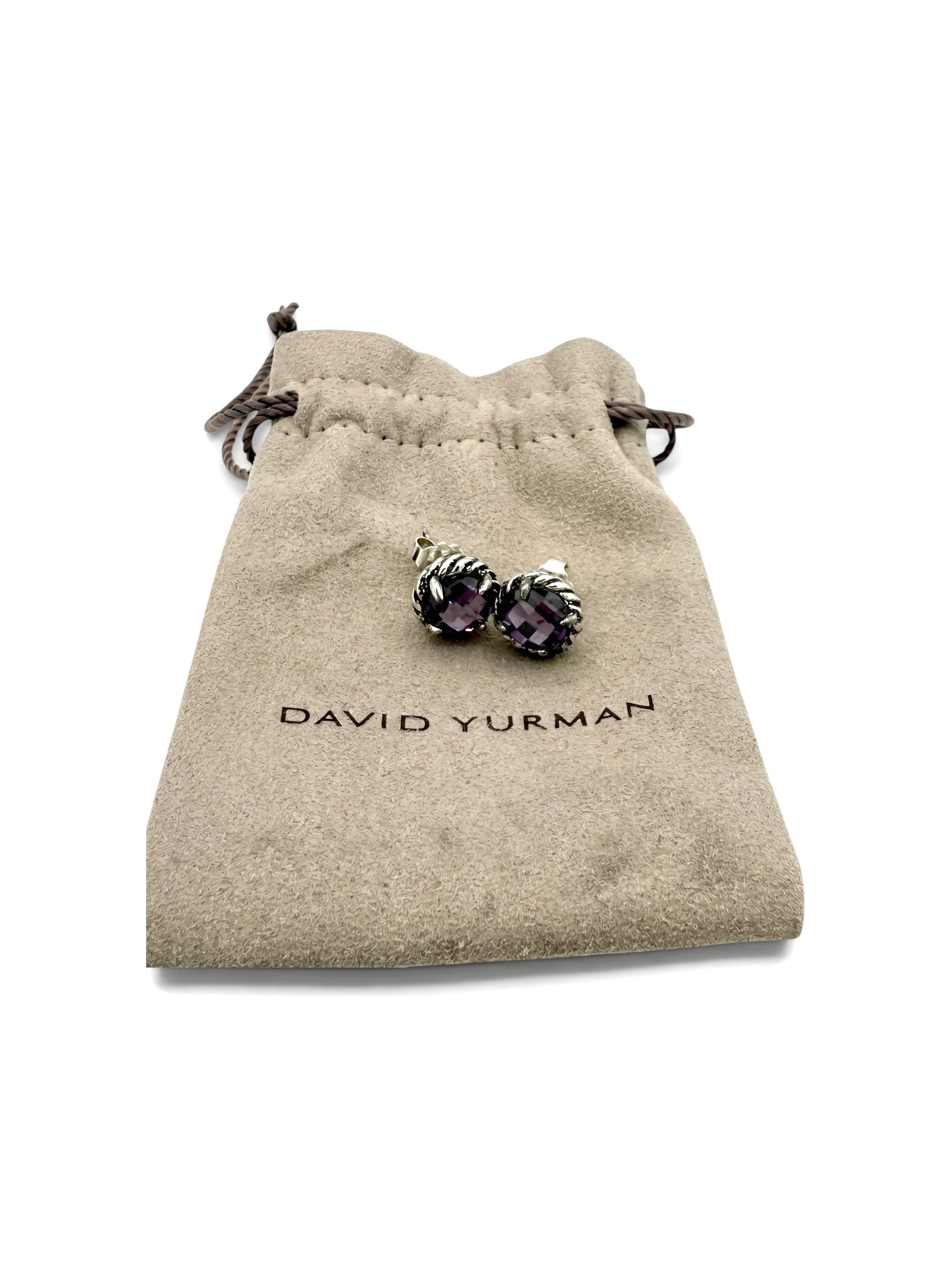 David Yurman Chatelaine® Sterling Silver Amethyst Stud Earrings