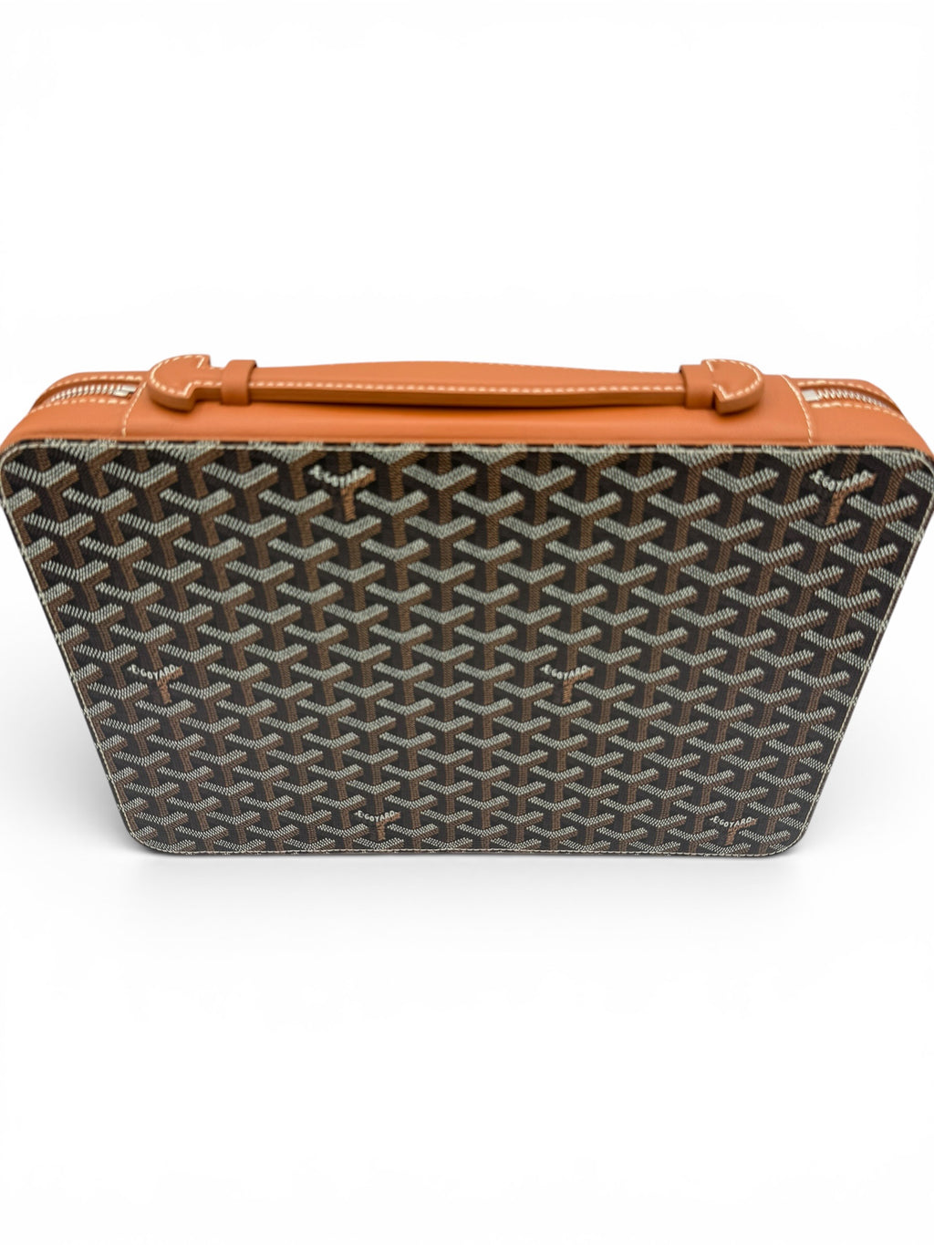 Goyard Compagnon Universal A4 Zip Portfolio Case Black/Brown Full Set w/ Receipt