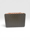 Goyard Compagnon Universal A4 Zip Portfolio Case Black/Brown Full Set w/ Receipt