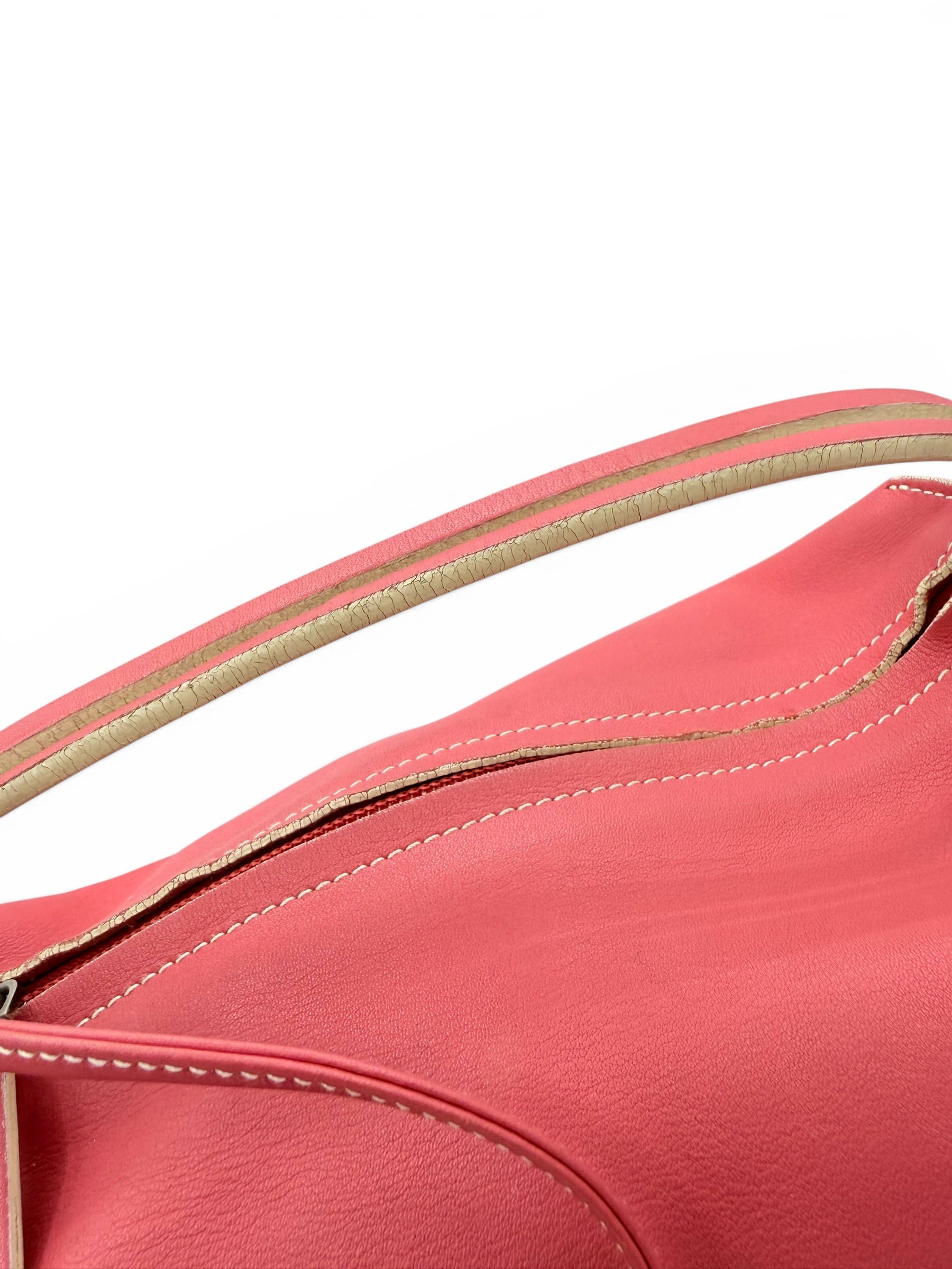 Loewe Coral Nappa Leather Shoulder Bag with Matching Zip Pouch