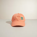 Chanel Vintage Peach Cotton CC Logo Baseball Cap