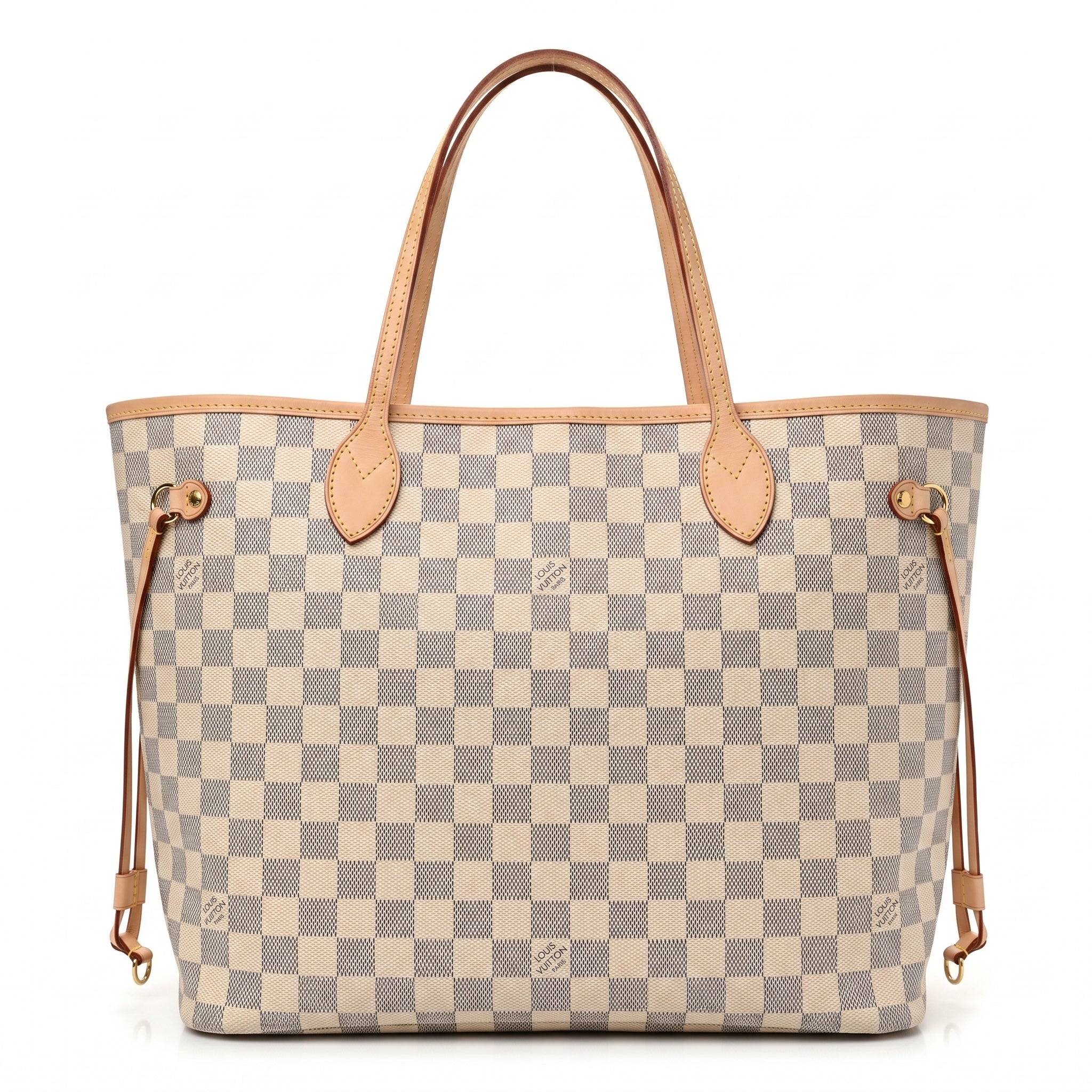 Louis Vuitton Damier Azur Neverfull MM Tote Bag White